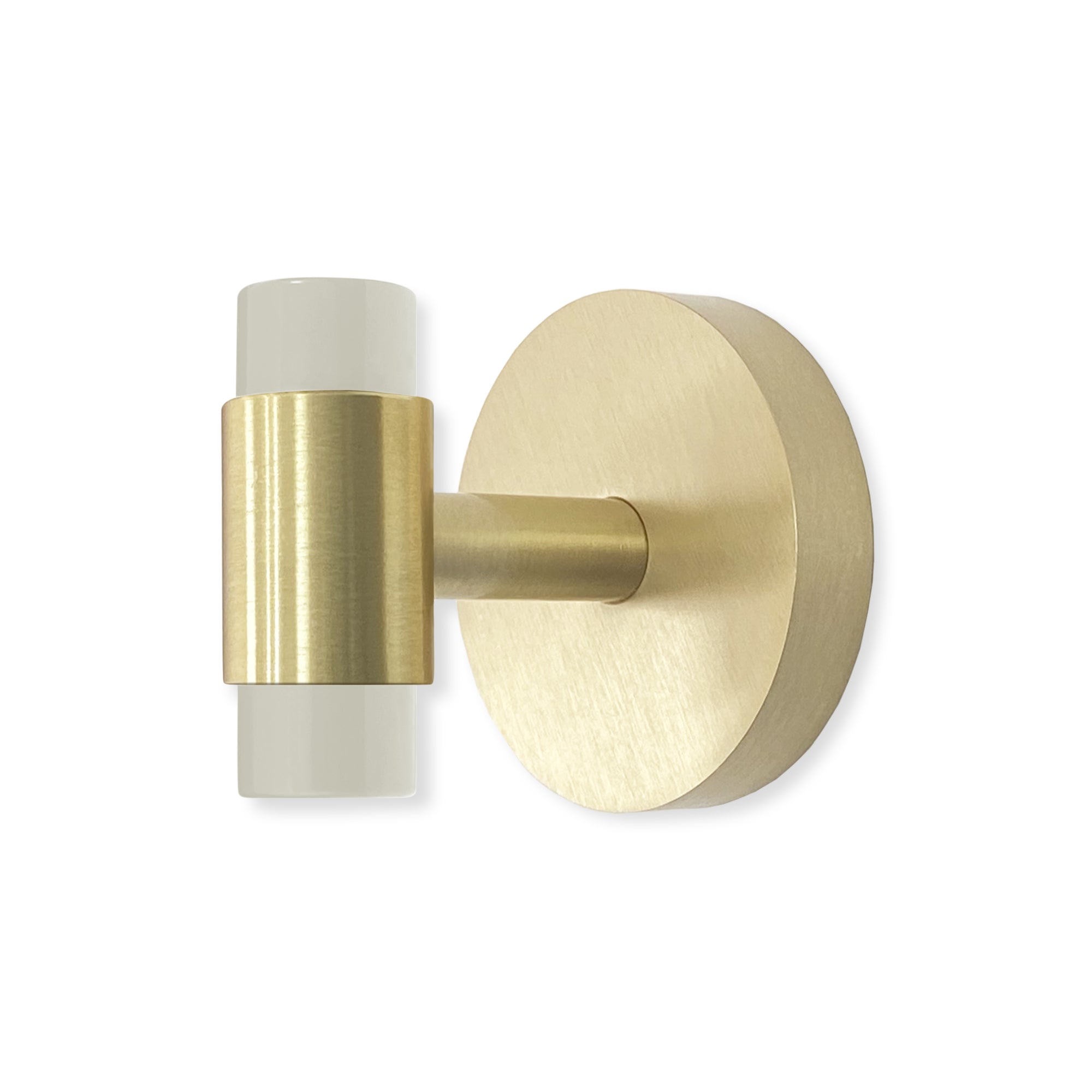 Brass and bone color Persona hook Dutton Brown hardware