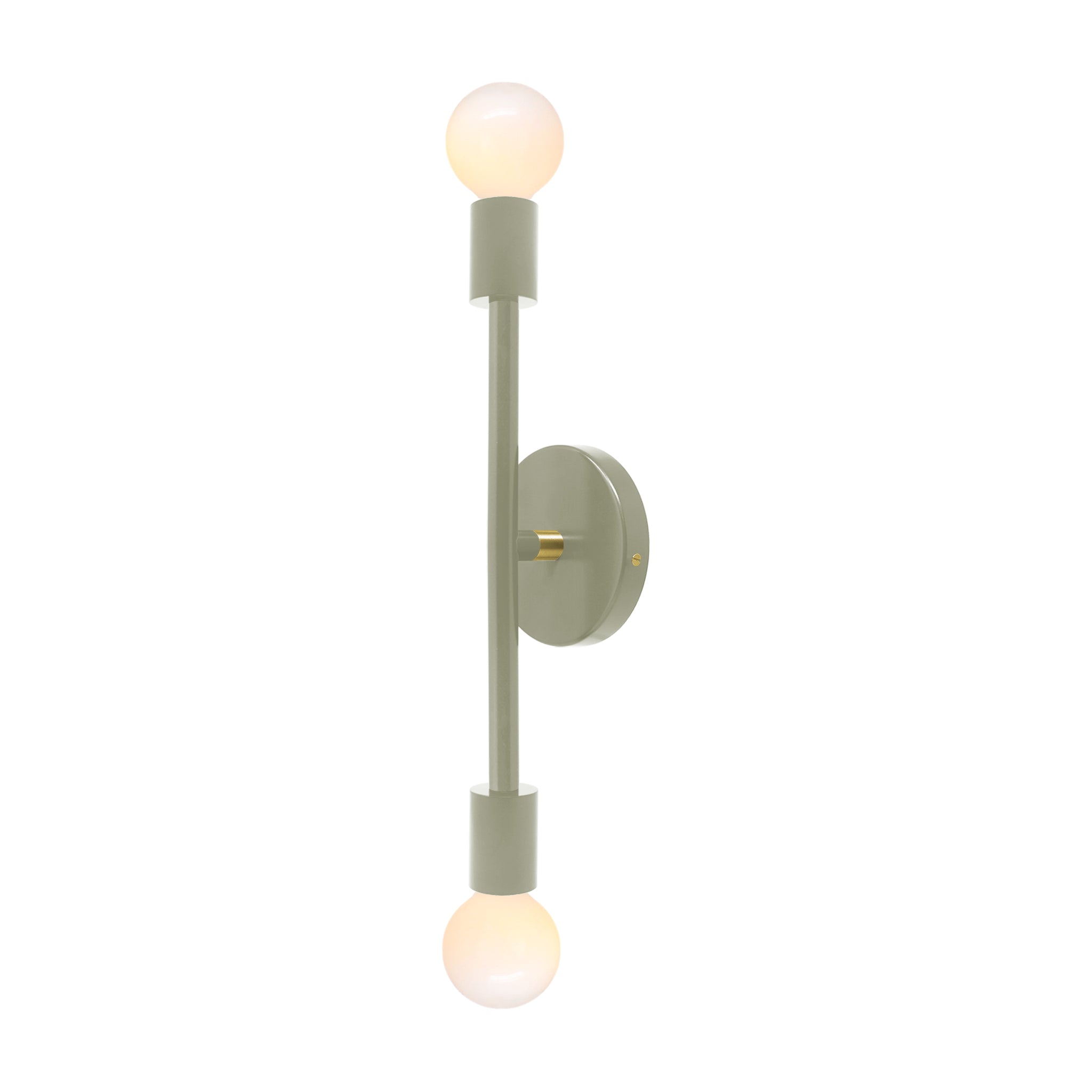 Brass and bone color Pilot sconce 17" Dutton Brown lighting
