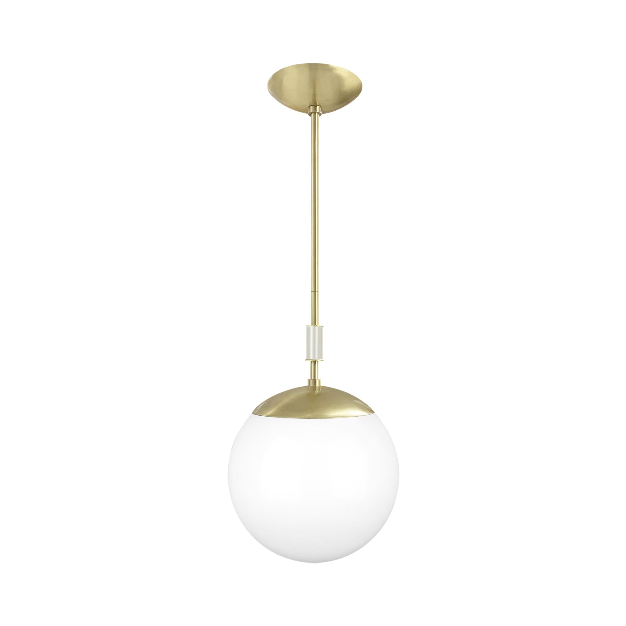 Brass and bone color Pop pendant 10" Dutton Brown lighting