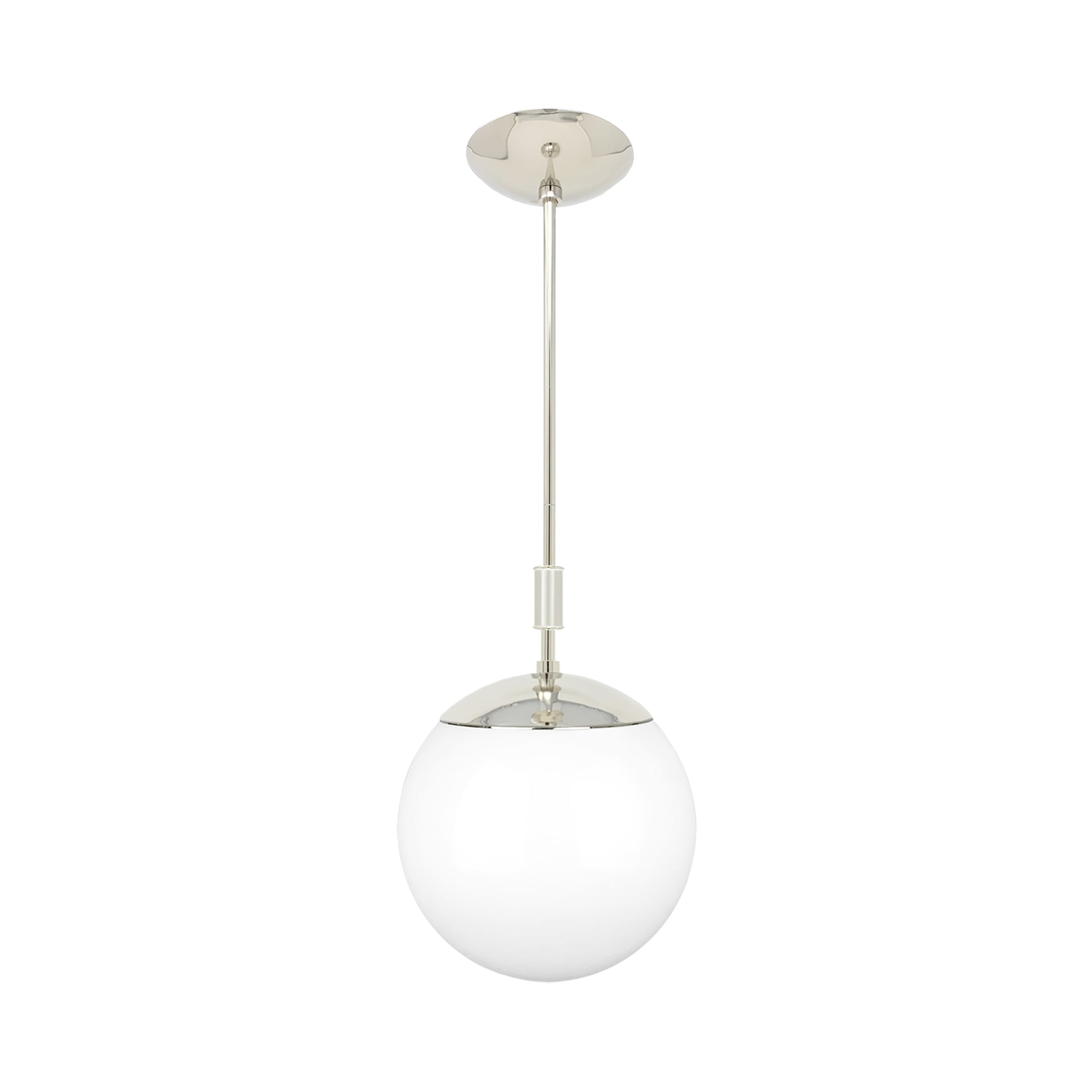 Nickel and bone color Pop pendant 10" Dutton Brown lighting