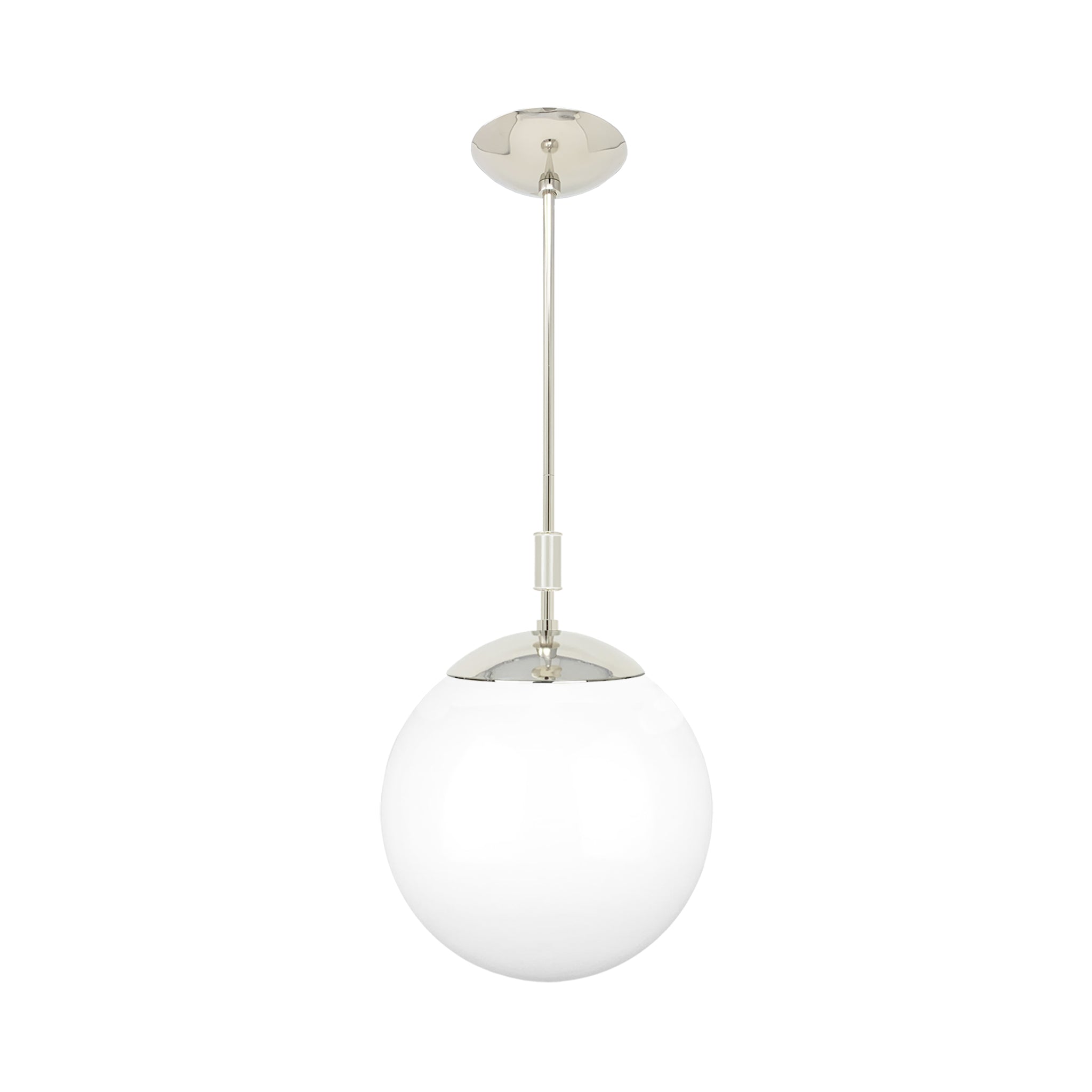 Nickel and bone color Pop pendant 12" Dutton Brown lighting