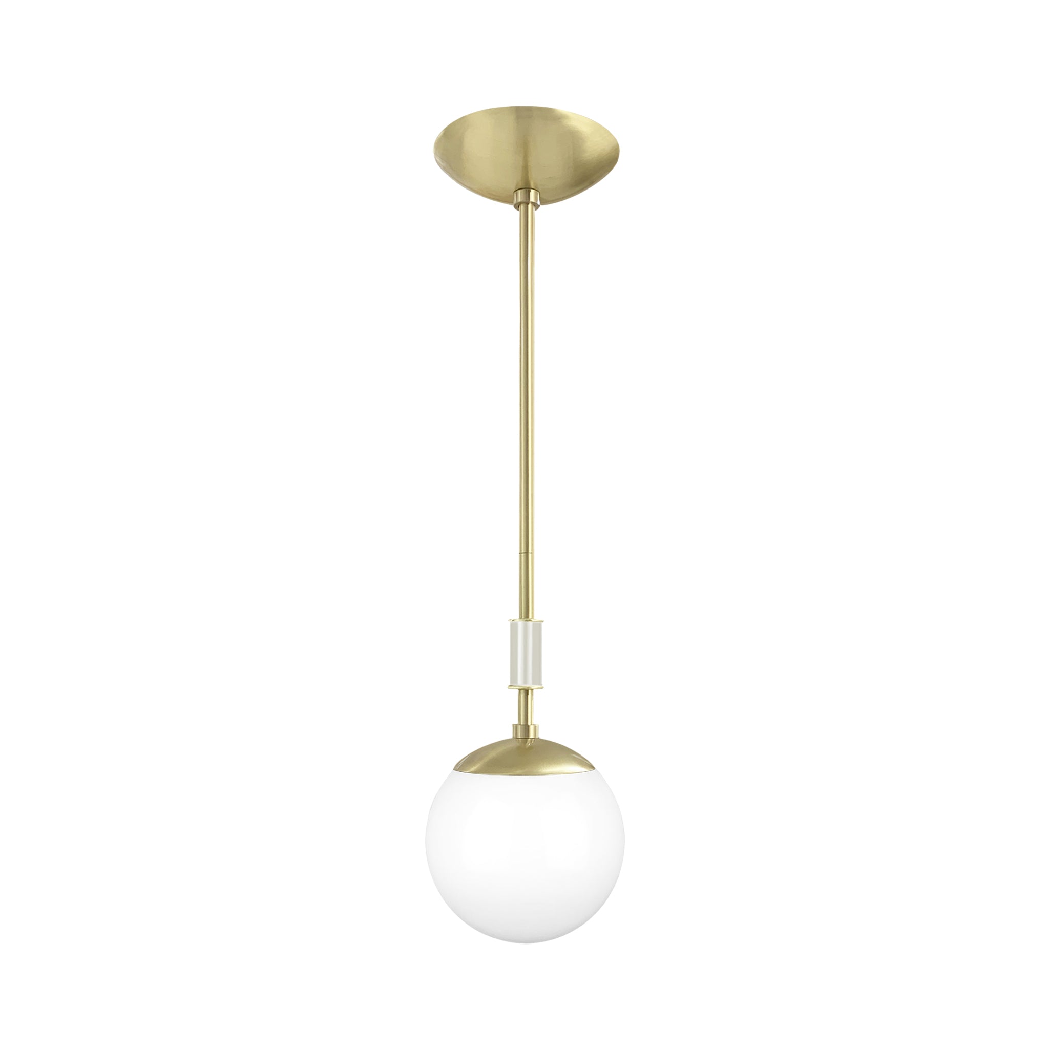 Brass and bone color Pop pendant 6" Dutton Brown lighting