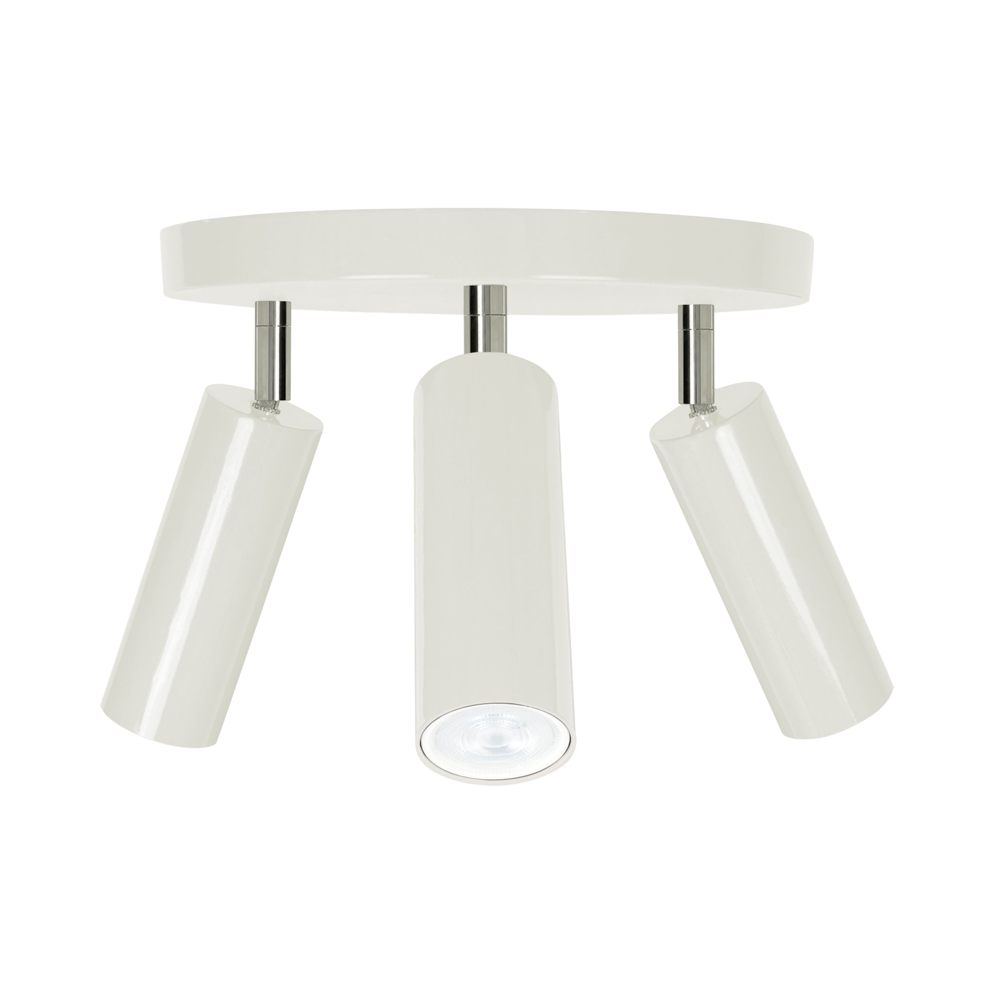 Nickel and bone color Pose flush mount Dutton Brown lighting