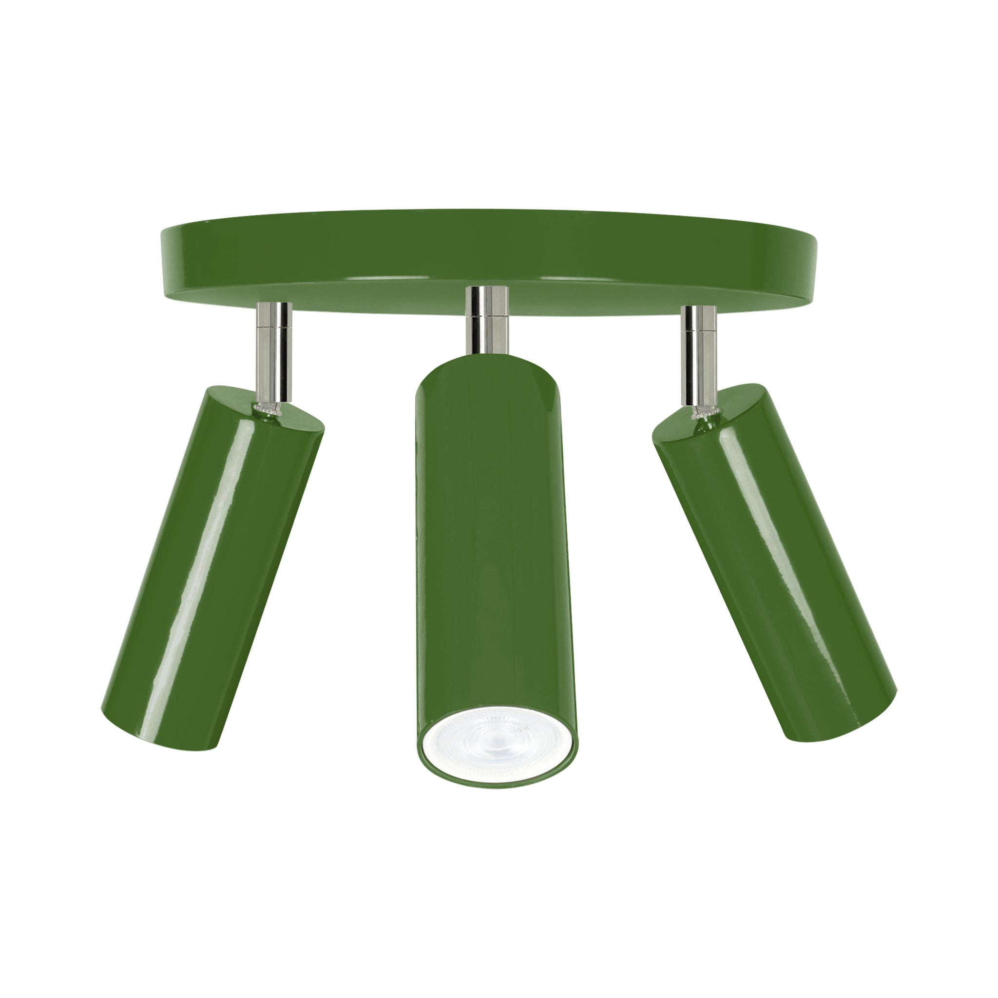 Nickel and lagoon color Pose flush mount Dutton Brown lighting