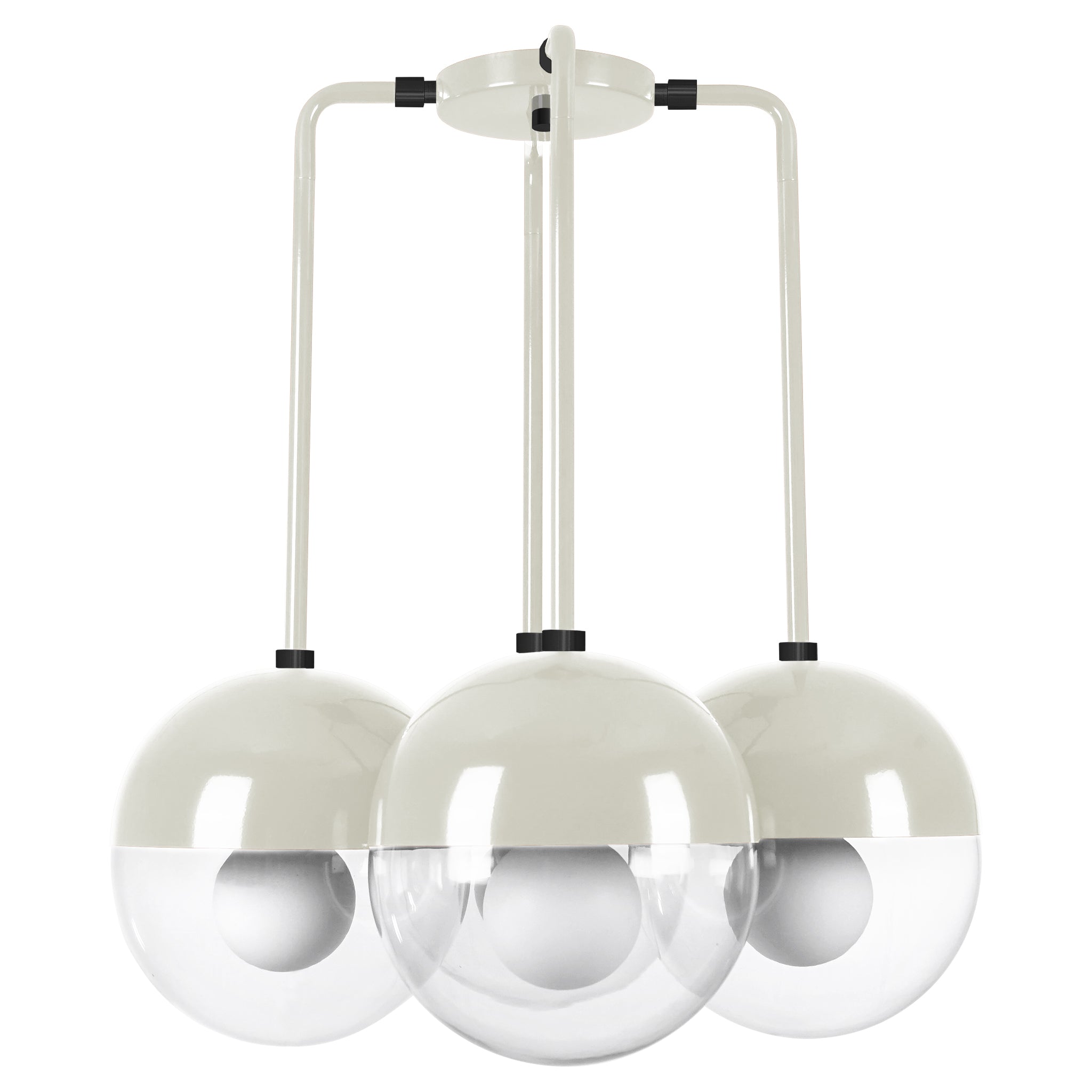 Black and bone color Tetra chandelier Dutton Brown lighting