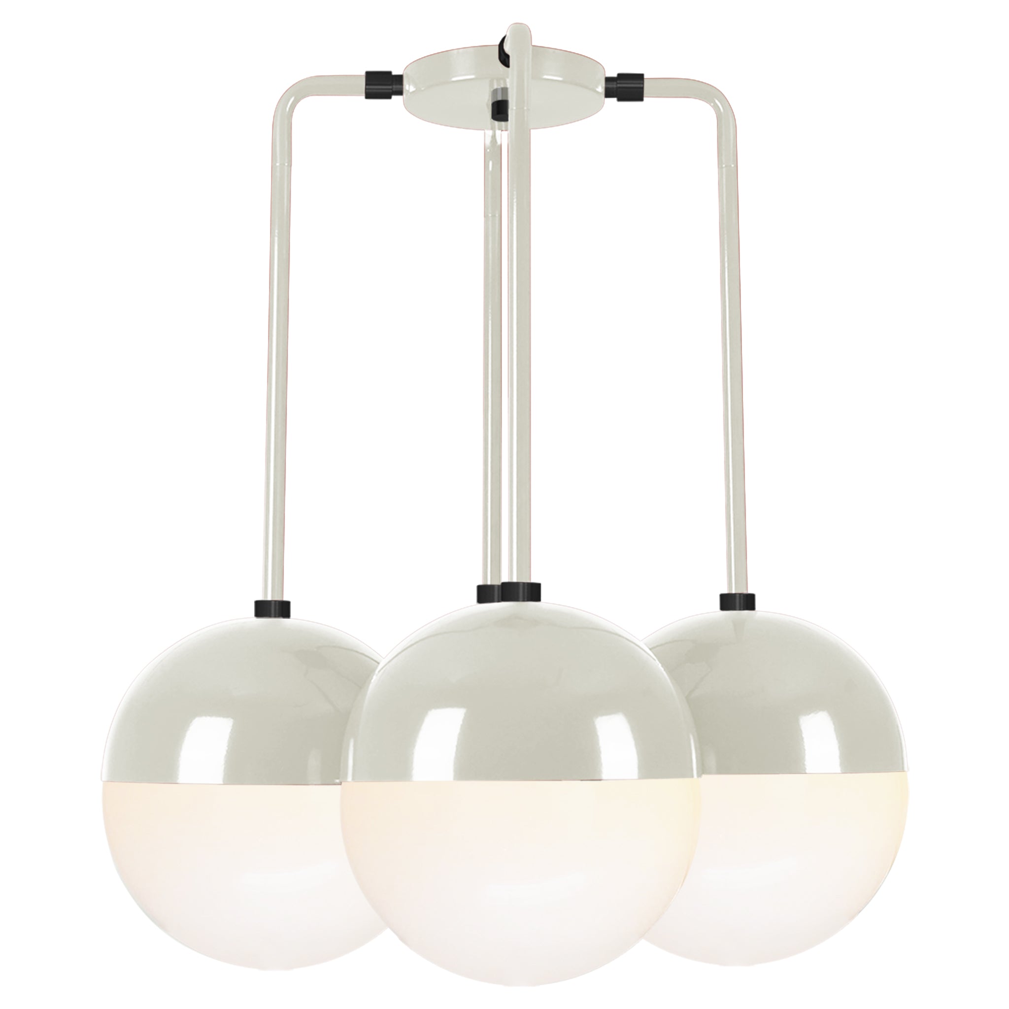 Black and bone color Tetra chandelier Dutton Brown lighting
