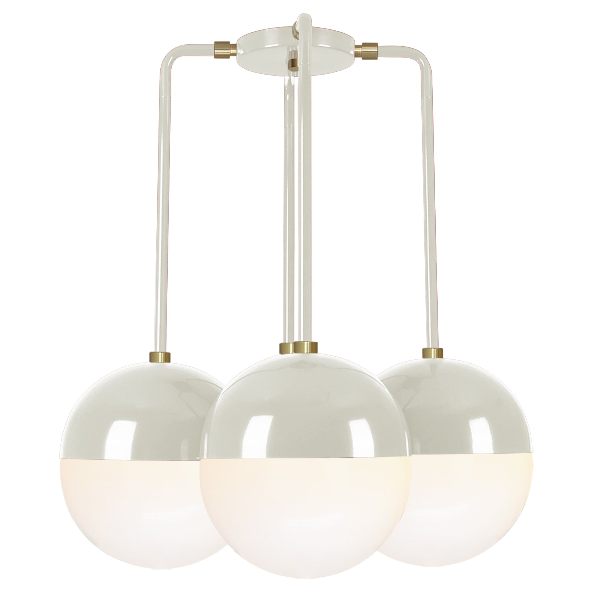 Brass and bone color Tetra chandelier Dutton Brown lighting