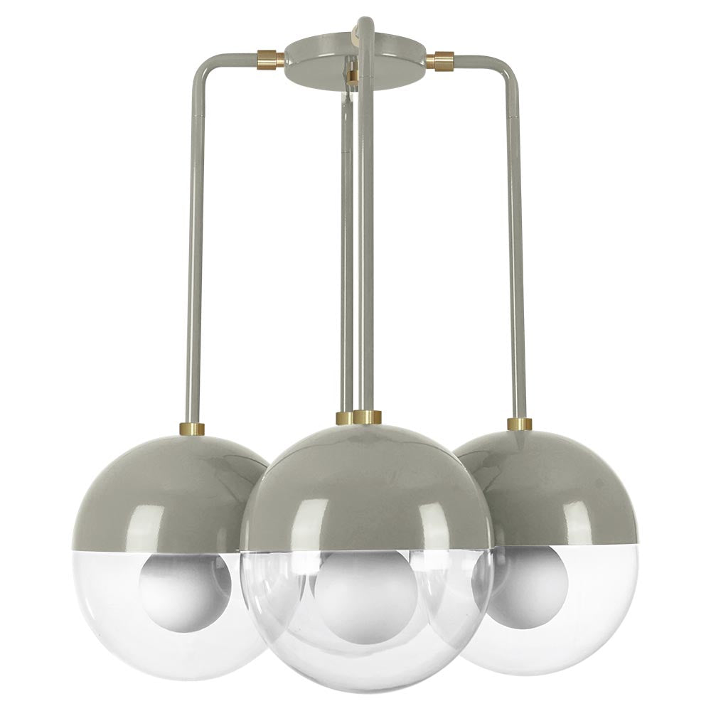 Brass and spa color Tetra chandelier Dutton Brown lighting