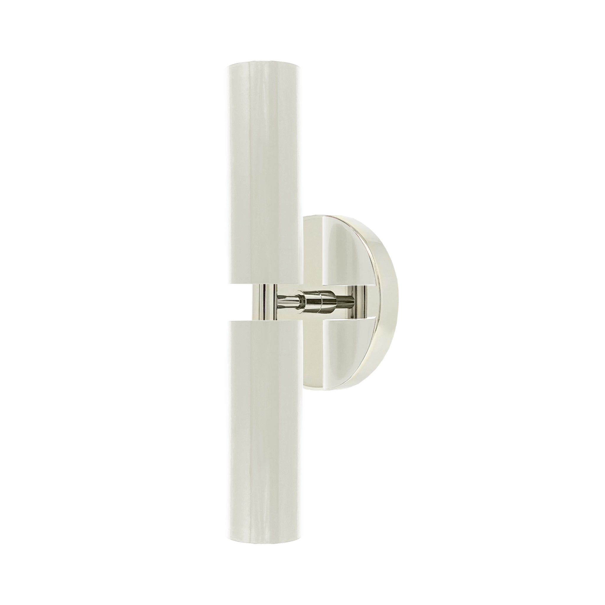 Nickel and bone color Ruler sconce Dutton Brown lighting