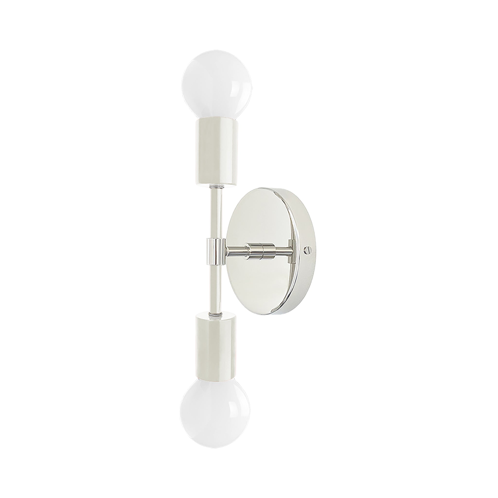 Nickel and bone color Scepter sconce 10" Dutton Brown lighting