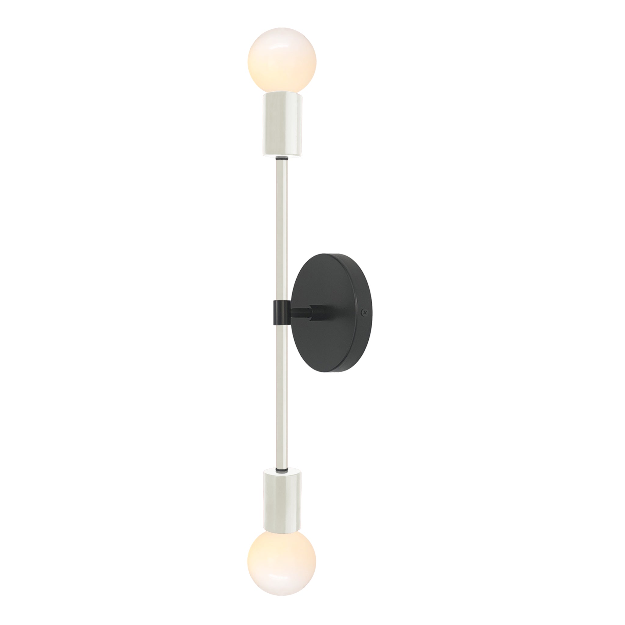 Black and bone color Scepter sconce 18" Dutton Brown lighting