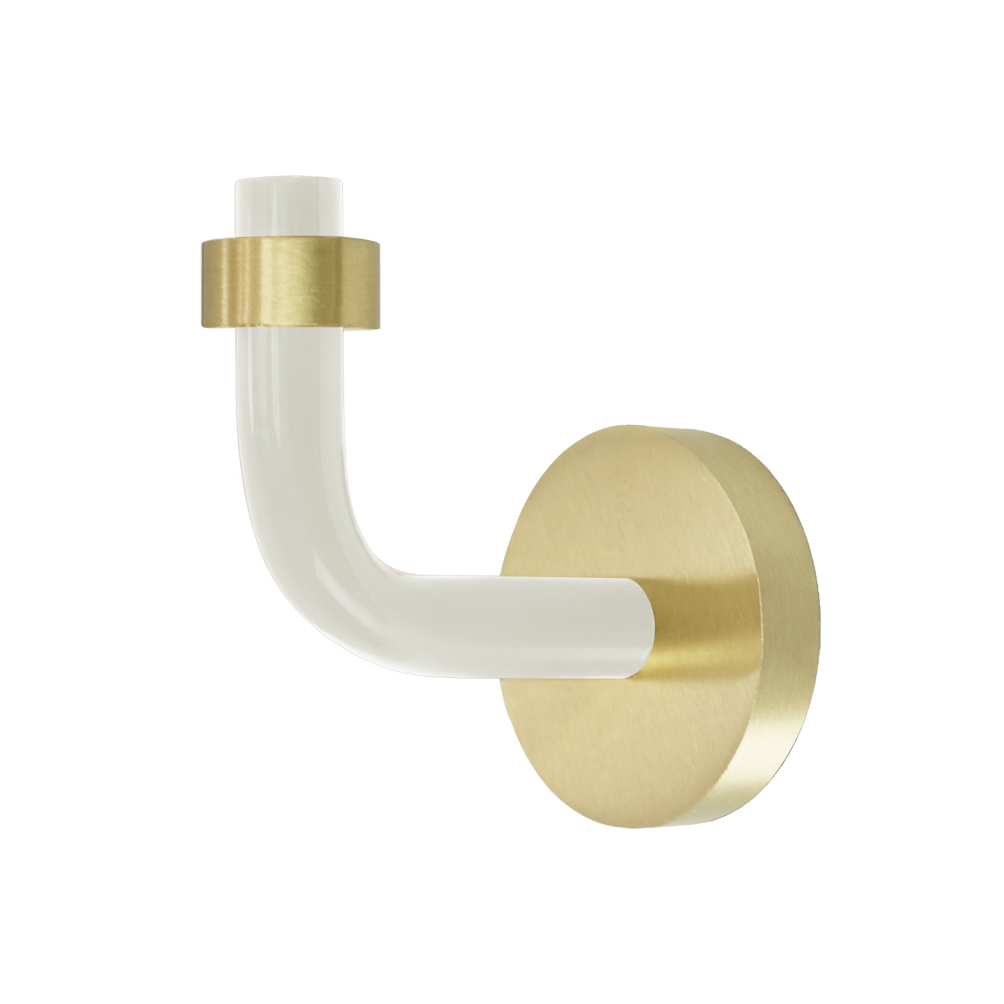 Brass and bone color Snug hook Dutton Brown hardware