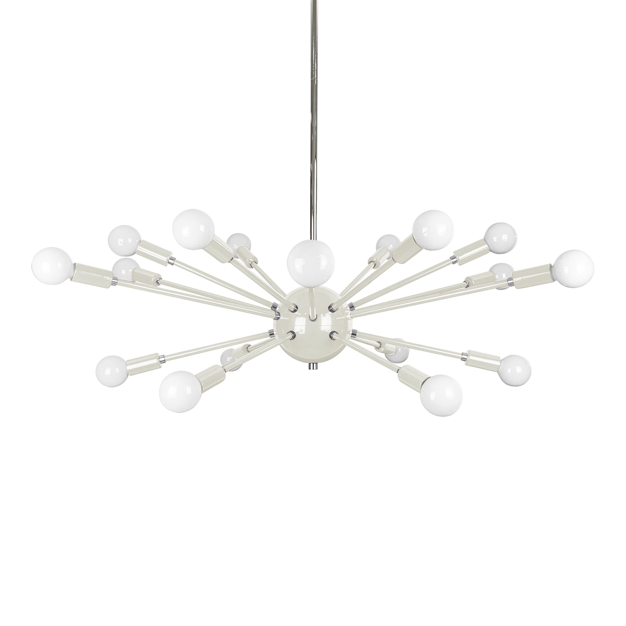 Nickel and bone color Elliptical Sputnik chandelier 32" Dutton Brown lighting