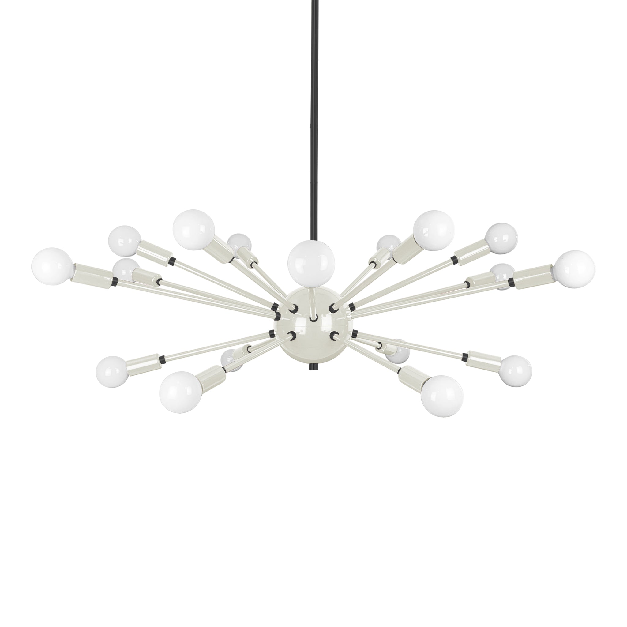 Black and bone color Elliptical Sputnik chandelier 32" Dutton Brown lighting