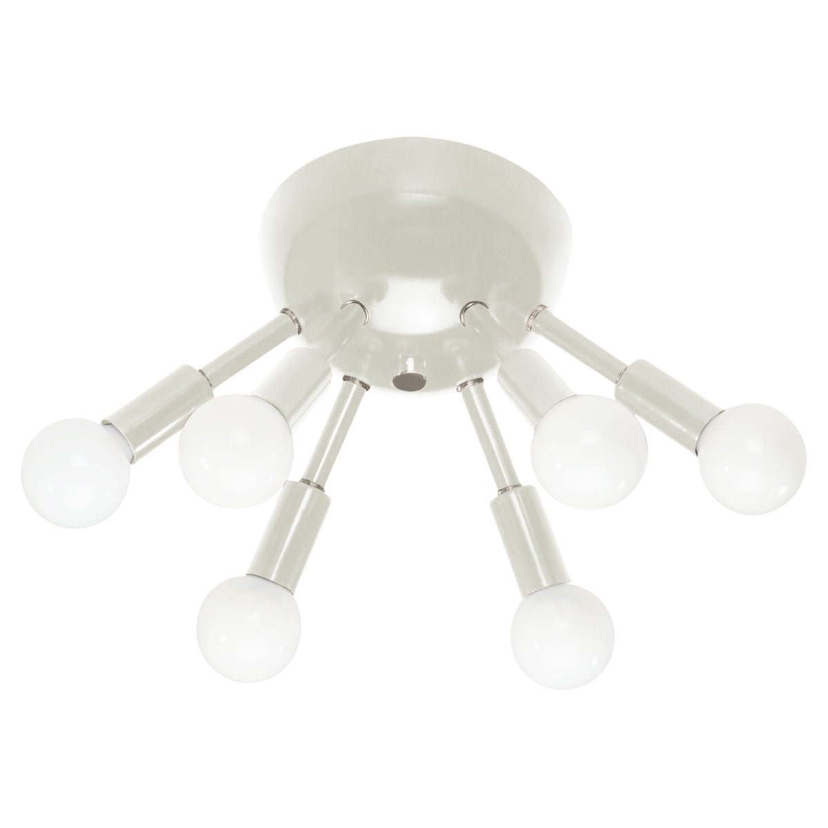 Nickel and bone color Sputnik flush mount Dutton Brown lighting