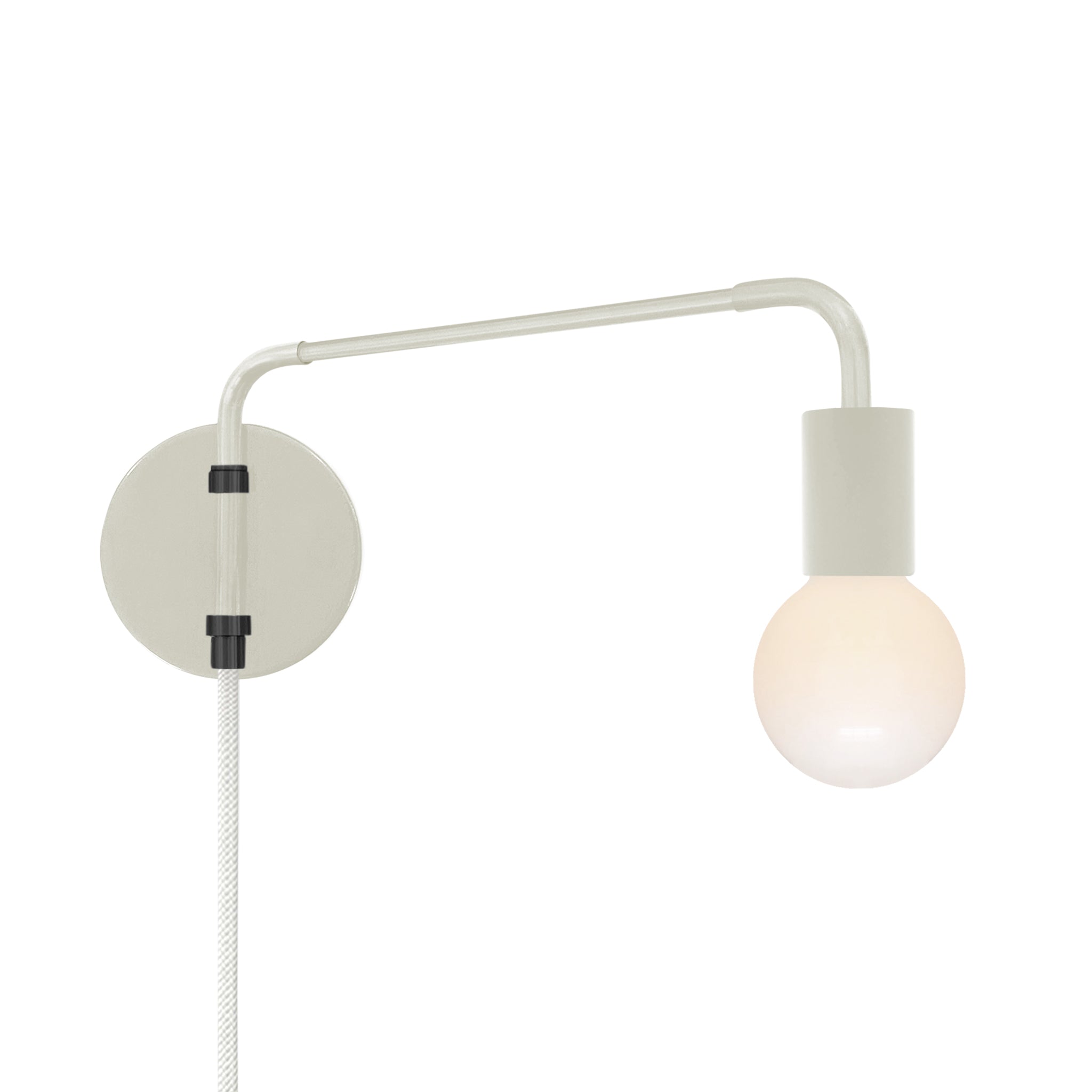 Black and bone color Sway plug-in sconce Dutton Brown lighting