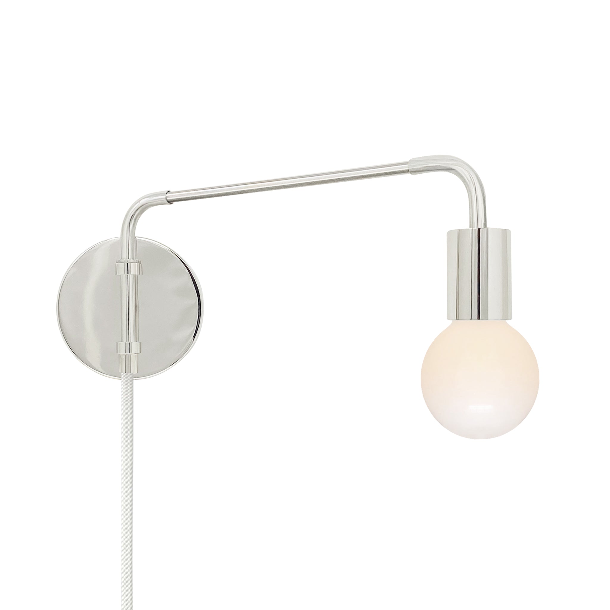 Nickel Sway plug-in sconce Dutton Brown lighting