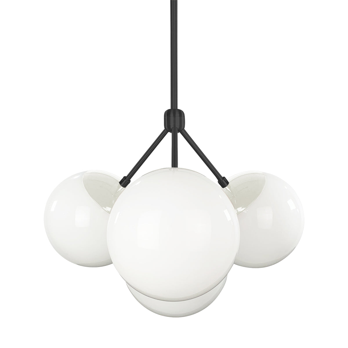 Black and white color Tetra chandelier Dutton Brown lighting