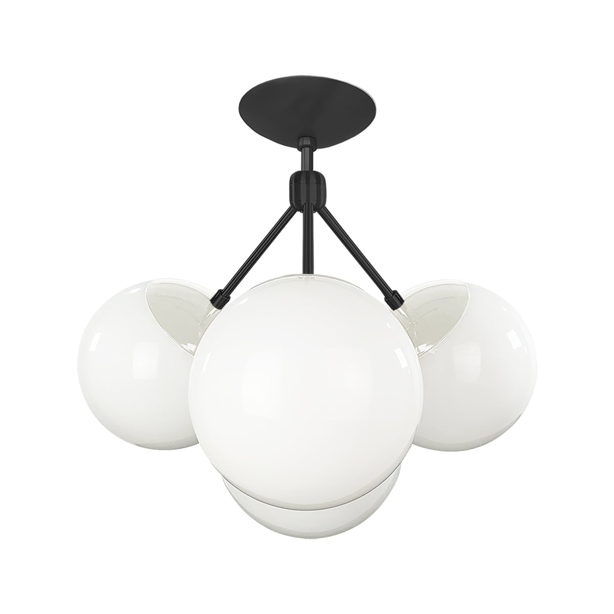 Black and white color Tetra flush mount Dutton Brown lighting