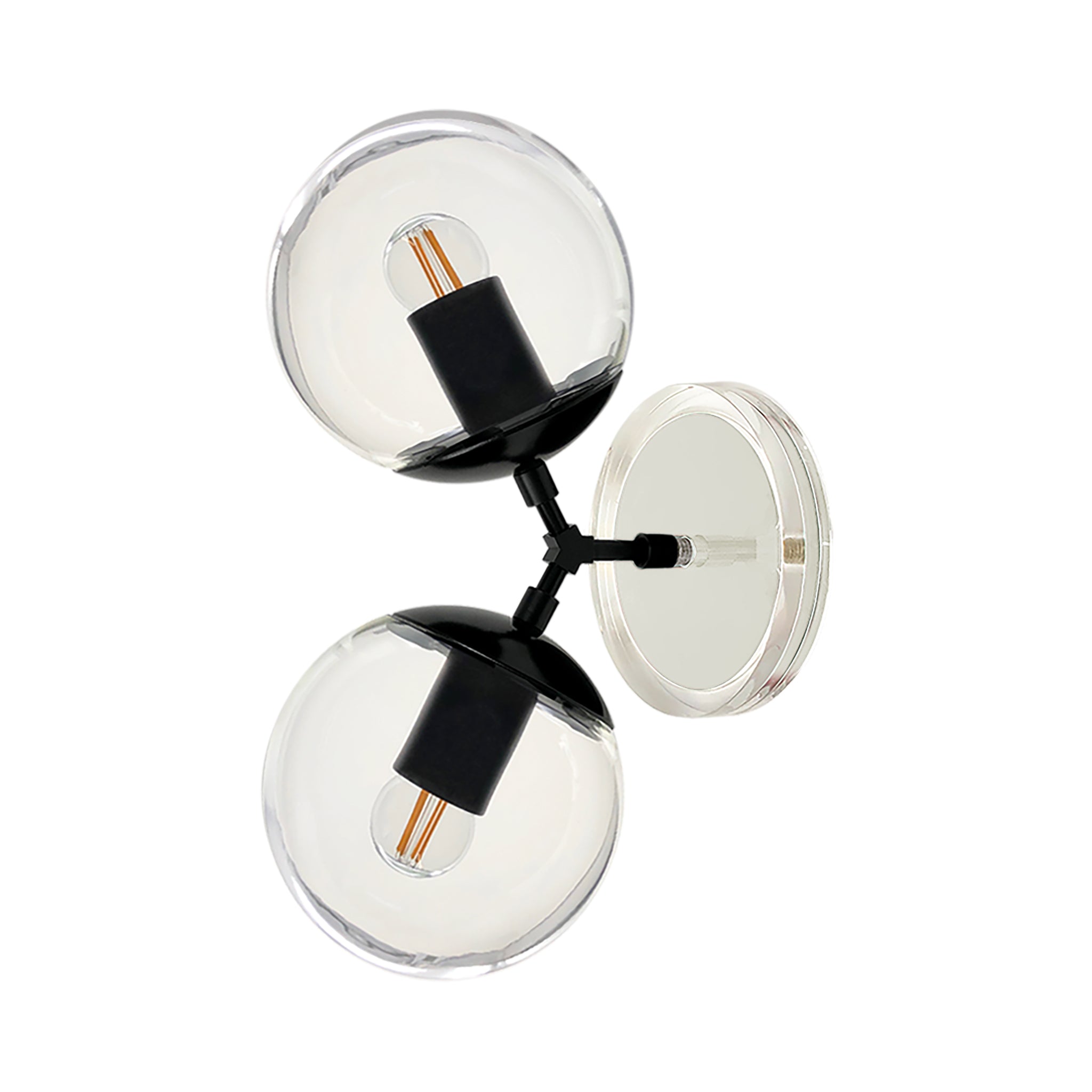 Black and bone color Visage sconce 6" Dutton Brown lighting