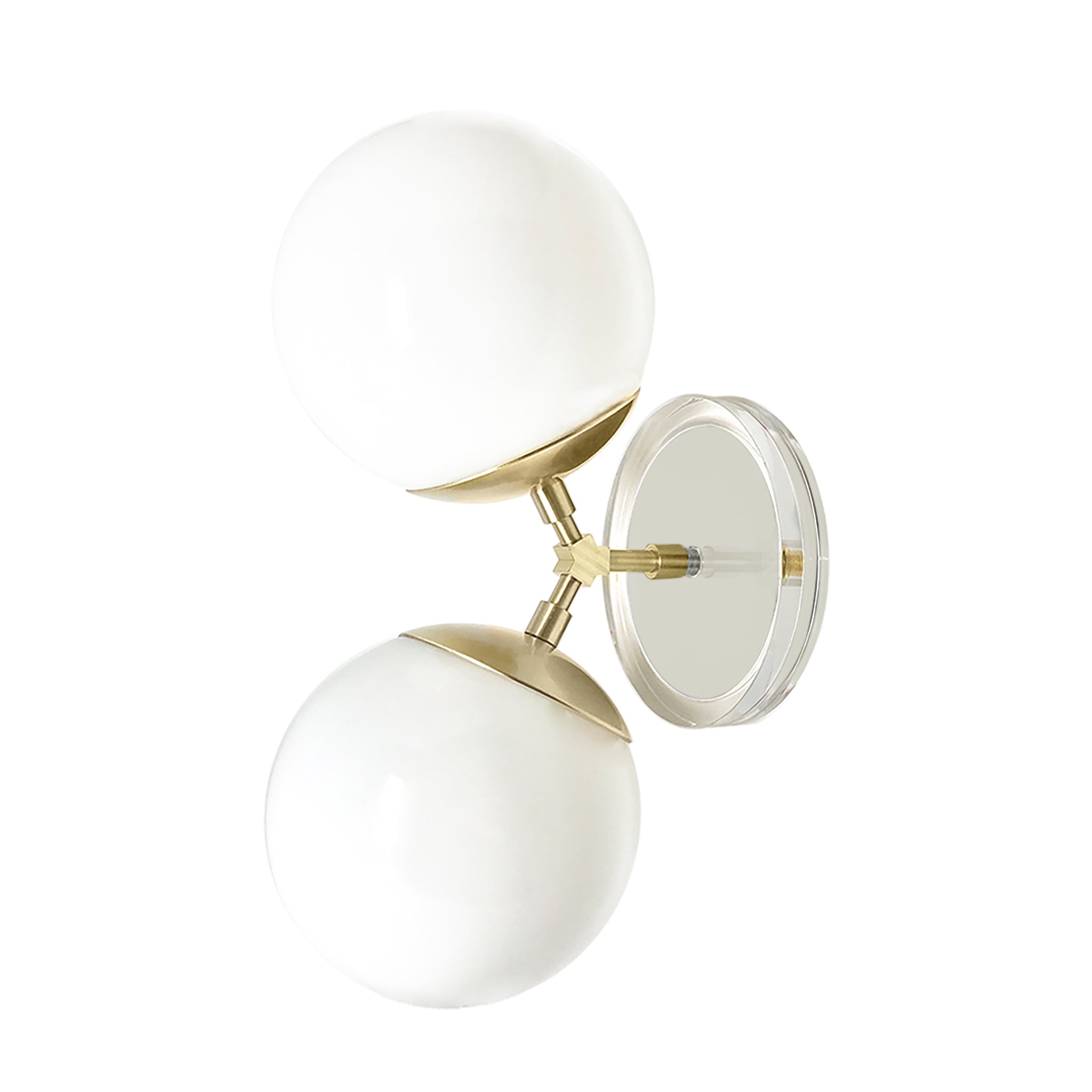 Brass and bone color Visage sconce 6" Dutton Brown lighting