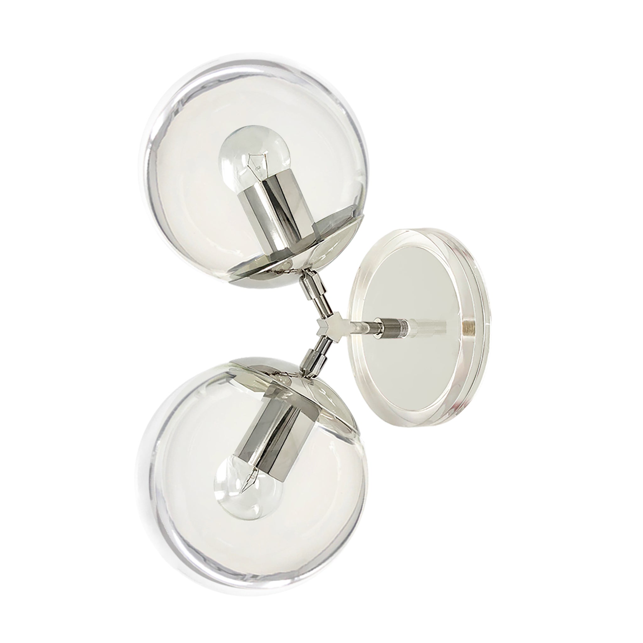 Nickel and bone color Visage sconce 6" Dutton Brown lighting