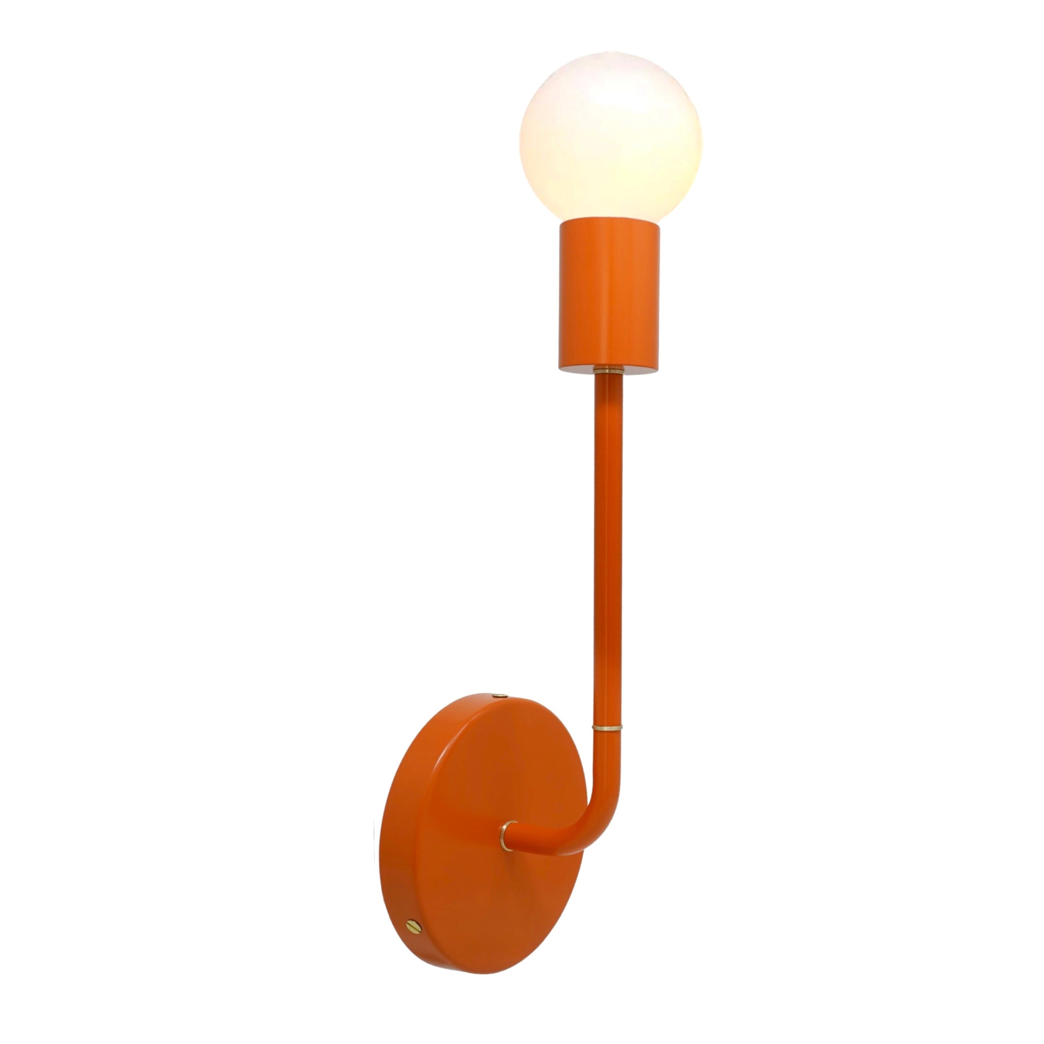 Orange and brass color Tall Snug sconce Dutton Brown lighting