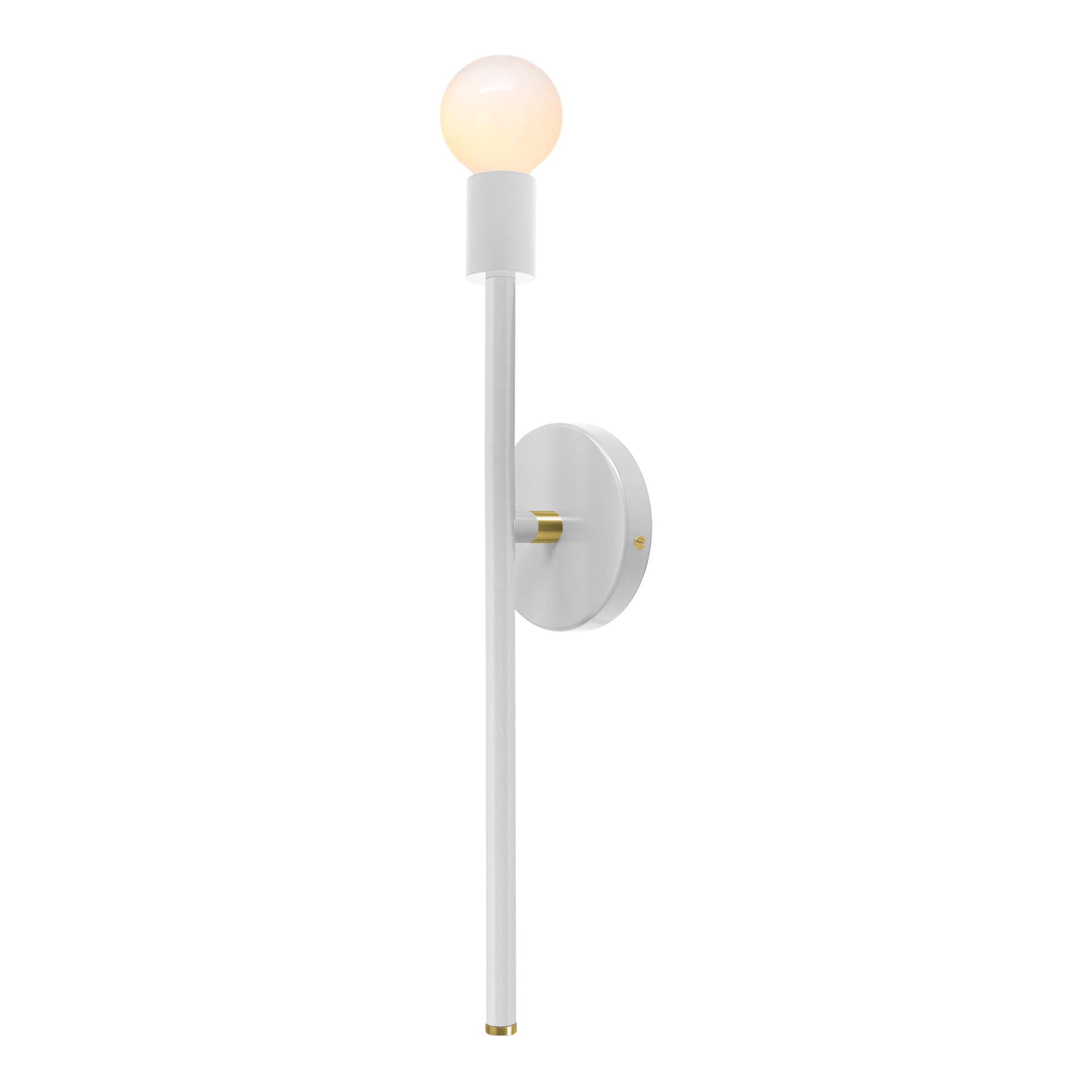 Brass and barely color Major sconce 21" Dutton Brown lighting