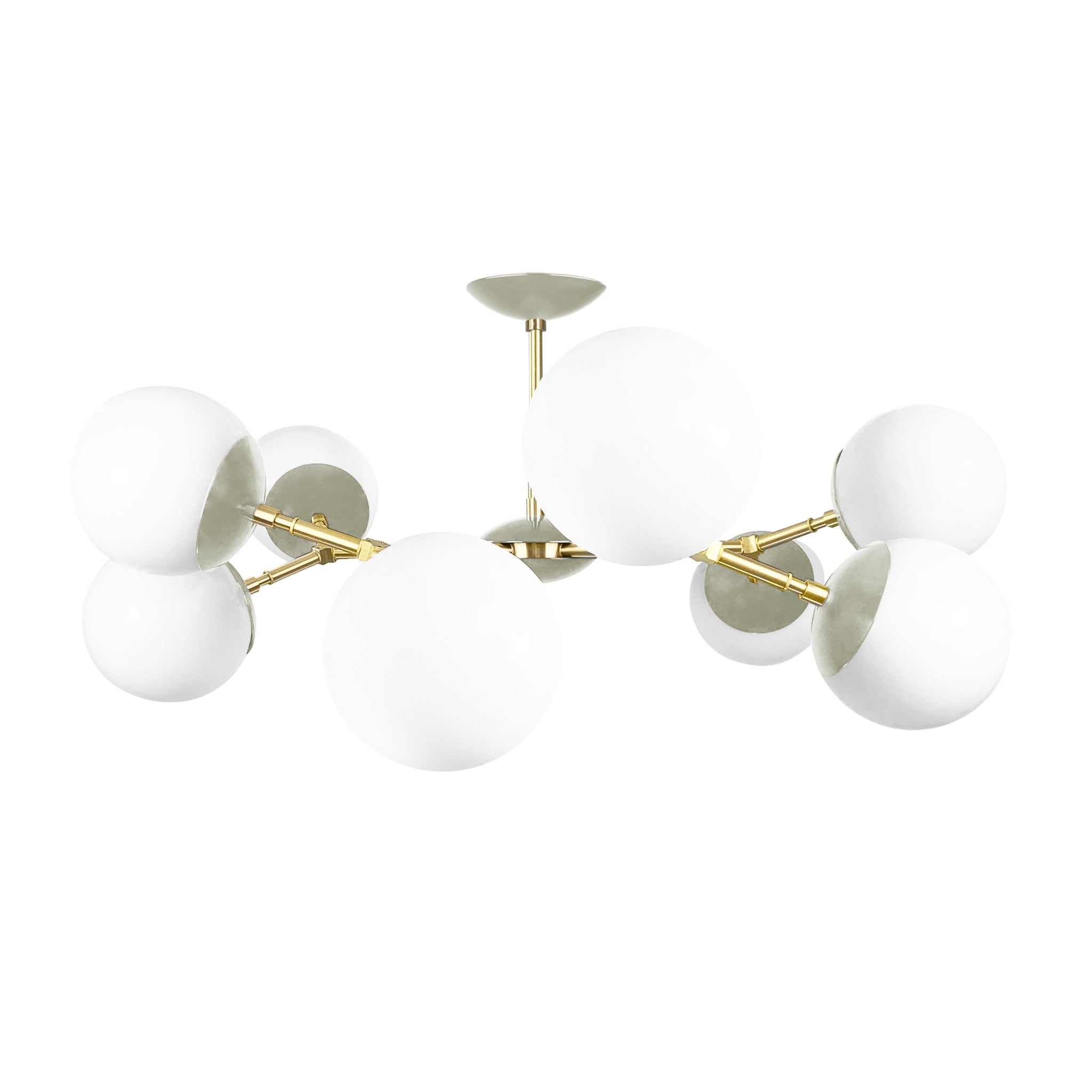 Brass and spa color Crown flush mount 32" Dutton Brown lighting