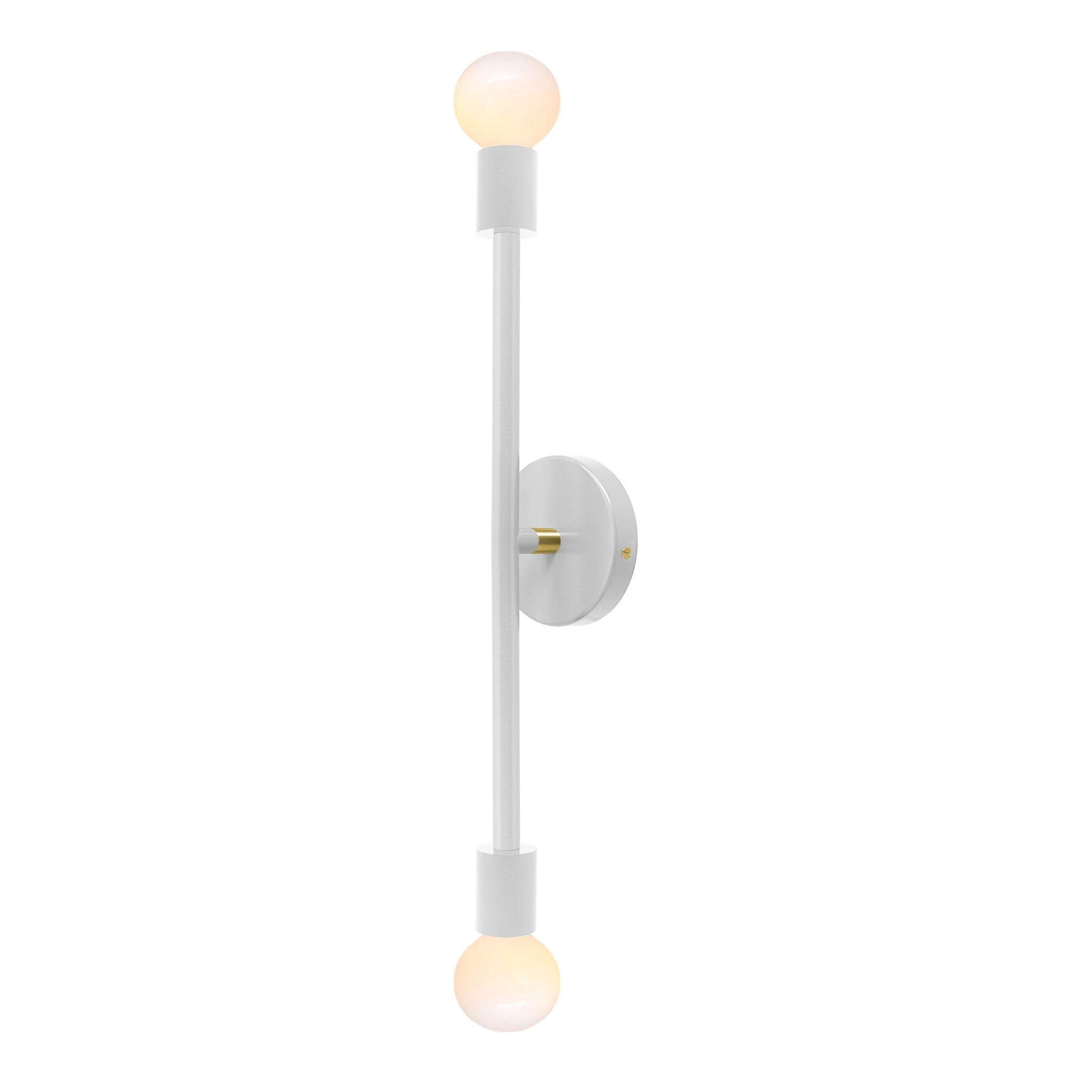 Brass and chalk color Pilot sconce 23" Dutton Brown lighting