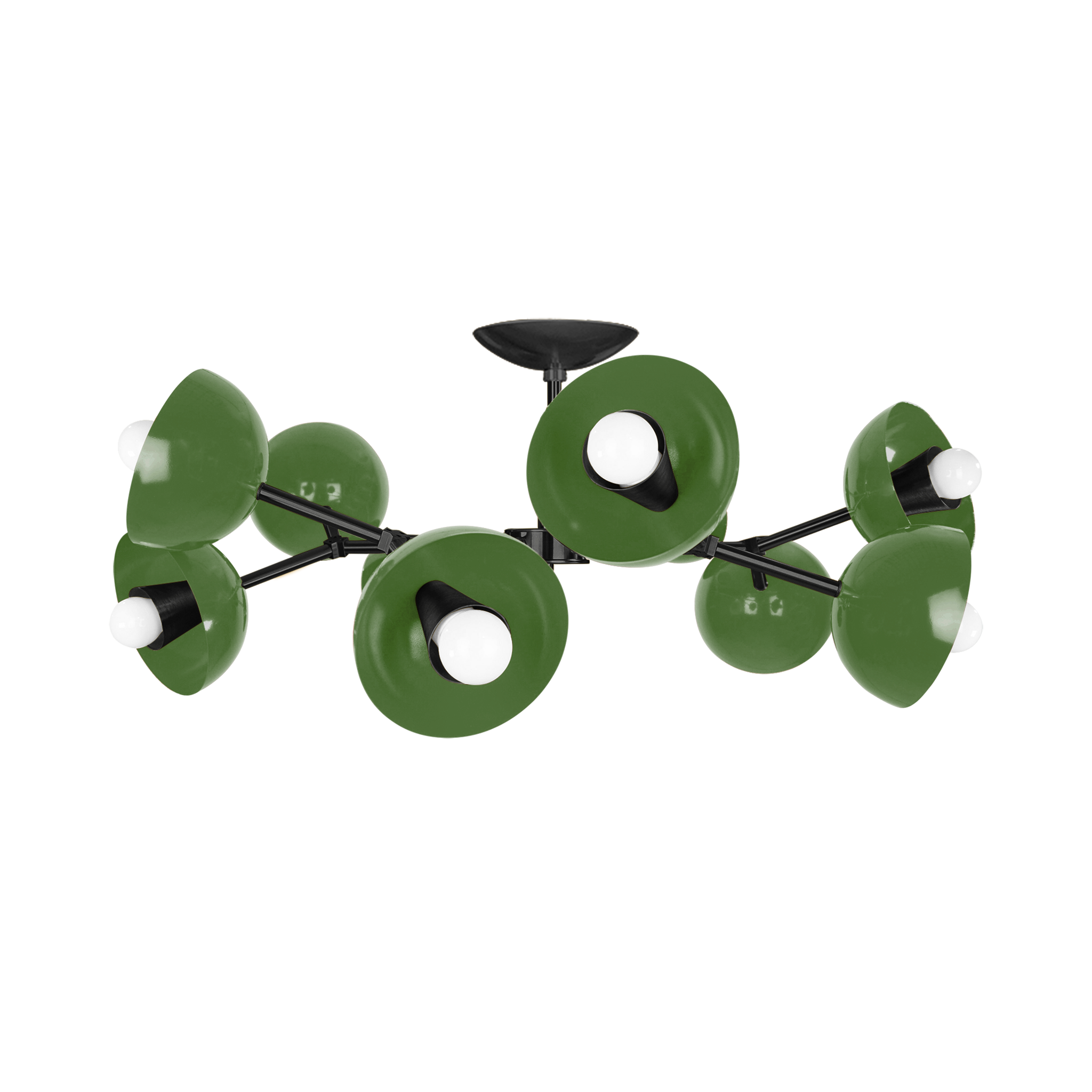 Black and python green color Alegria flush mount 30" Dutton Brown lighting