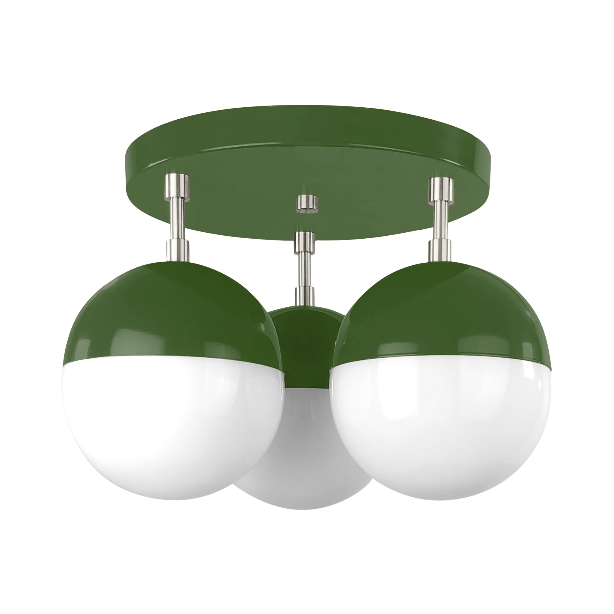 Nickel and lagoon color Ballsy flush mount Dutton Brown lighting