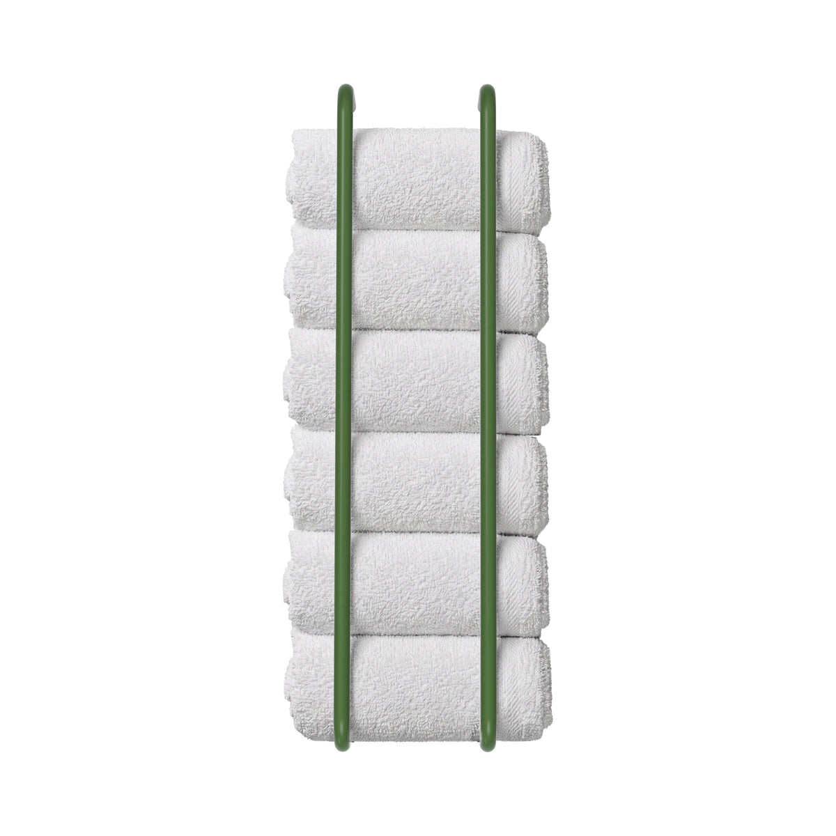 Python green color Beyond towel rack 36" Dutton Brown hardware