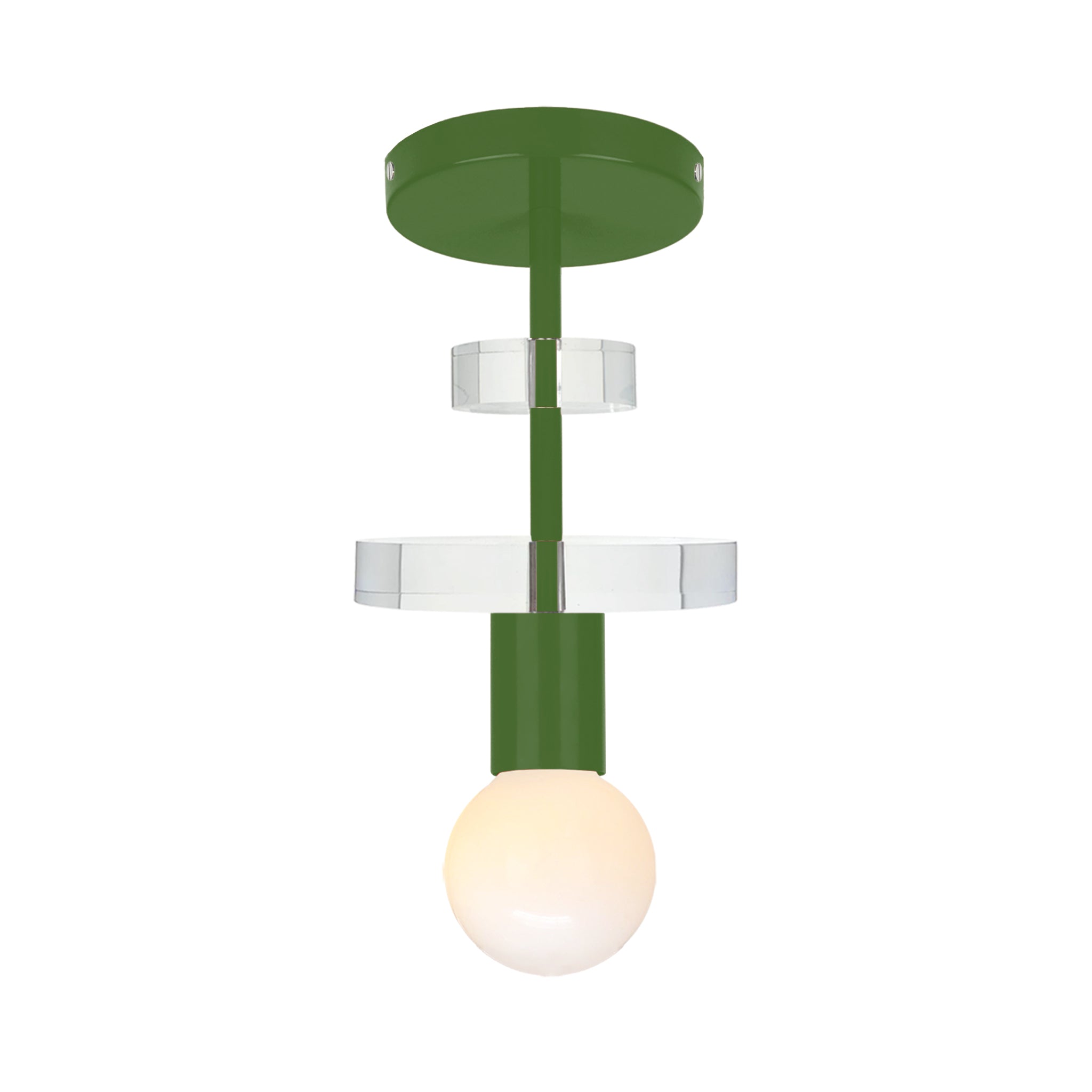 Python green color Bling flush mount Dutton Brown lighting