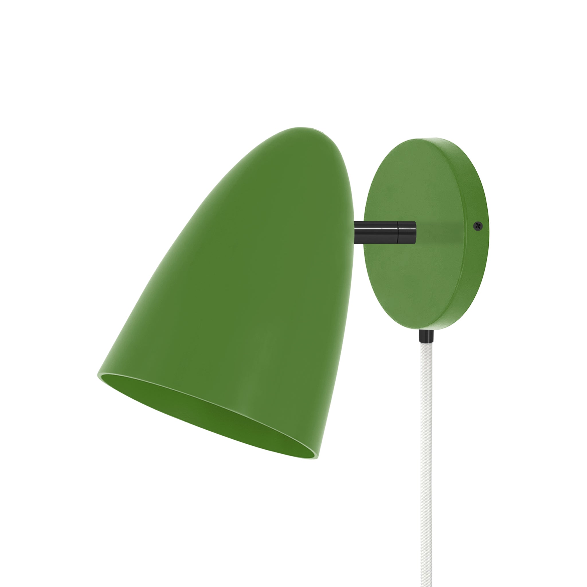 Black and python green color Boom plug-in sconce no arm Dutton Brown lighting