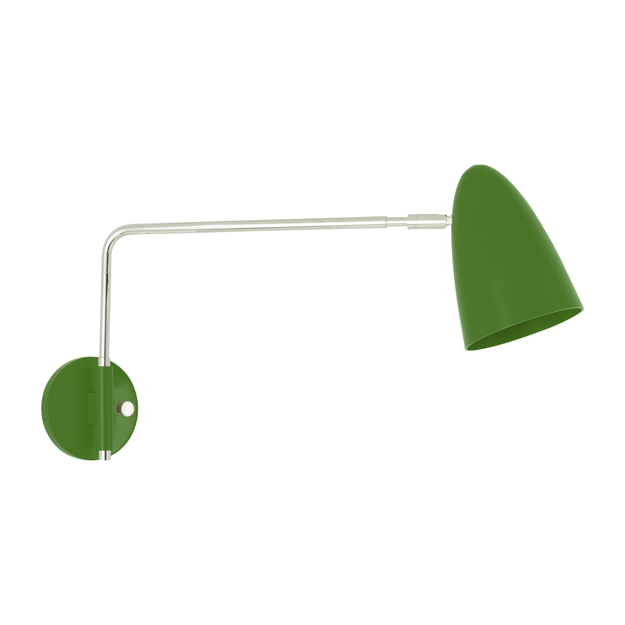 Nickel and lagoon color Boom Swing Arm sconce Dutton Brown lighting