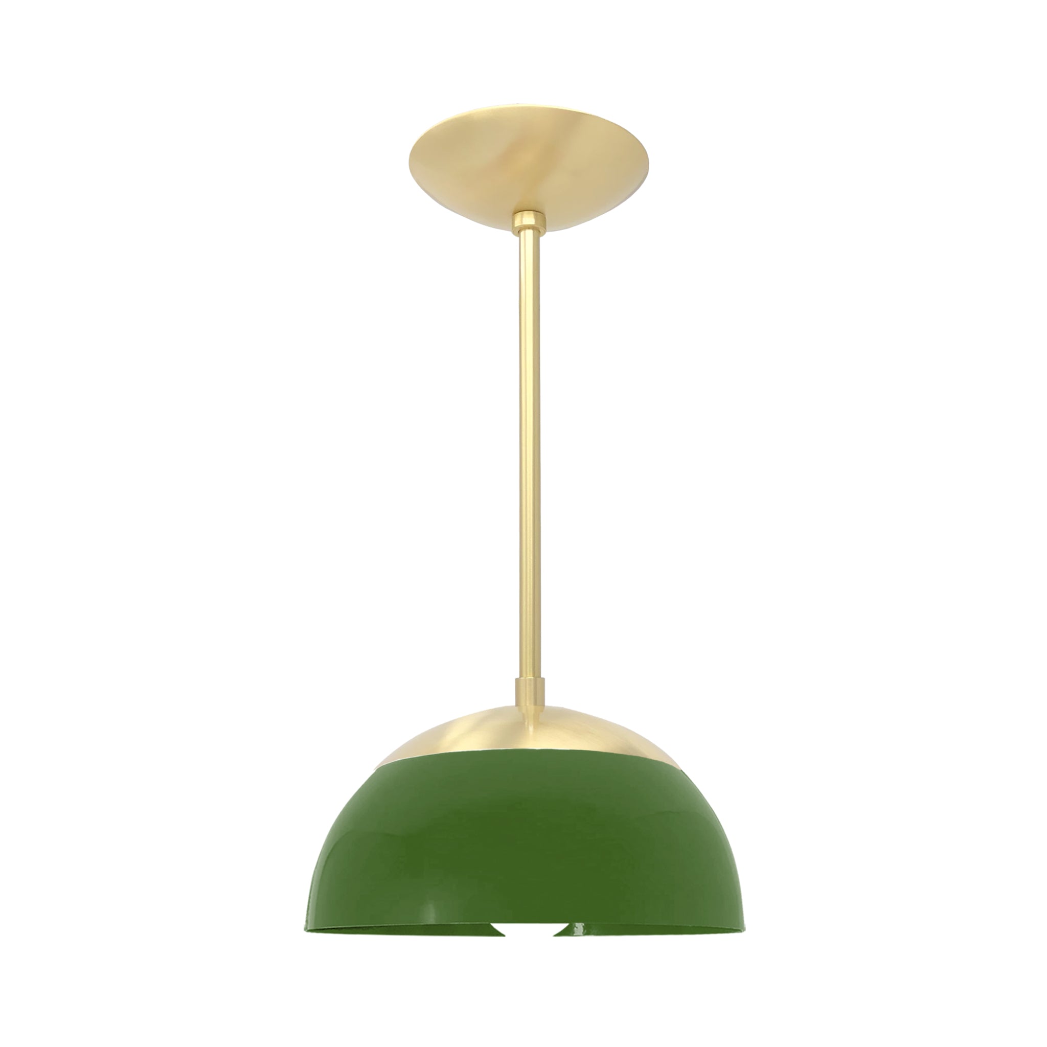Brass and python green color Cadbury pendant 10" Dutton Brown lighting