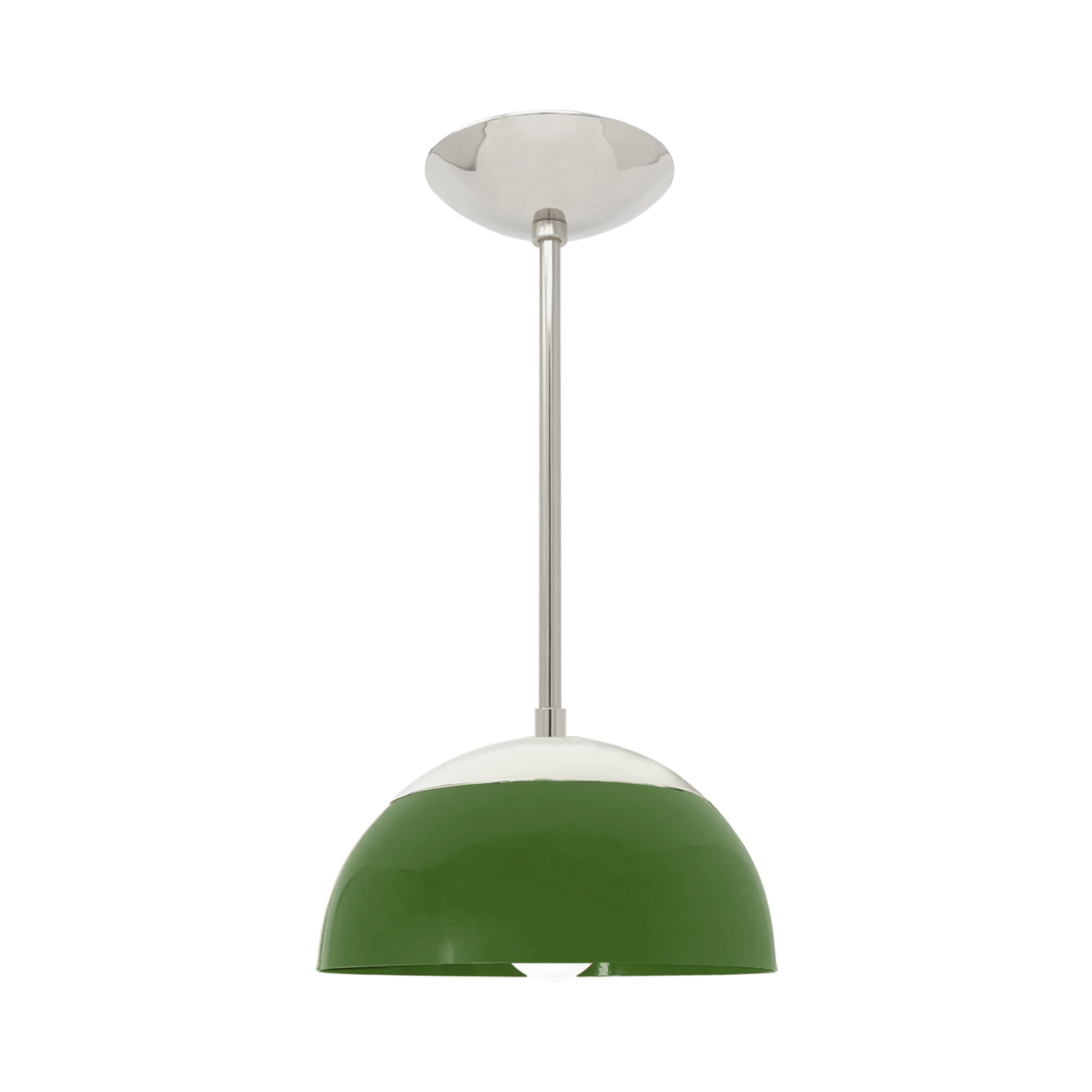 Nickel and python green color Cadbury pendant 10" Dutton Brown lighting
