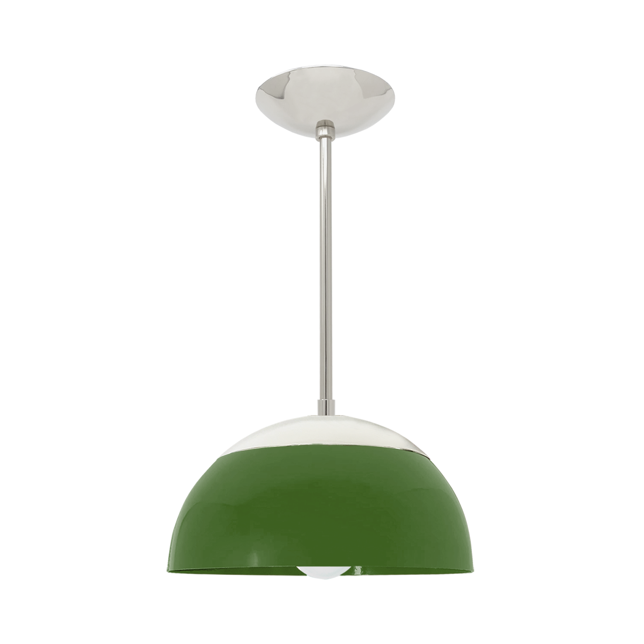 Nickel and python green color Cadbury pendant 12" Dutton Brown lighting
