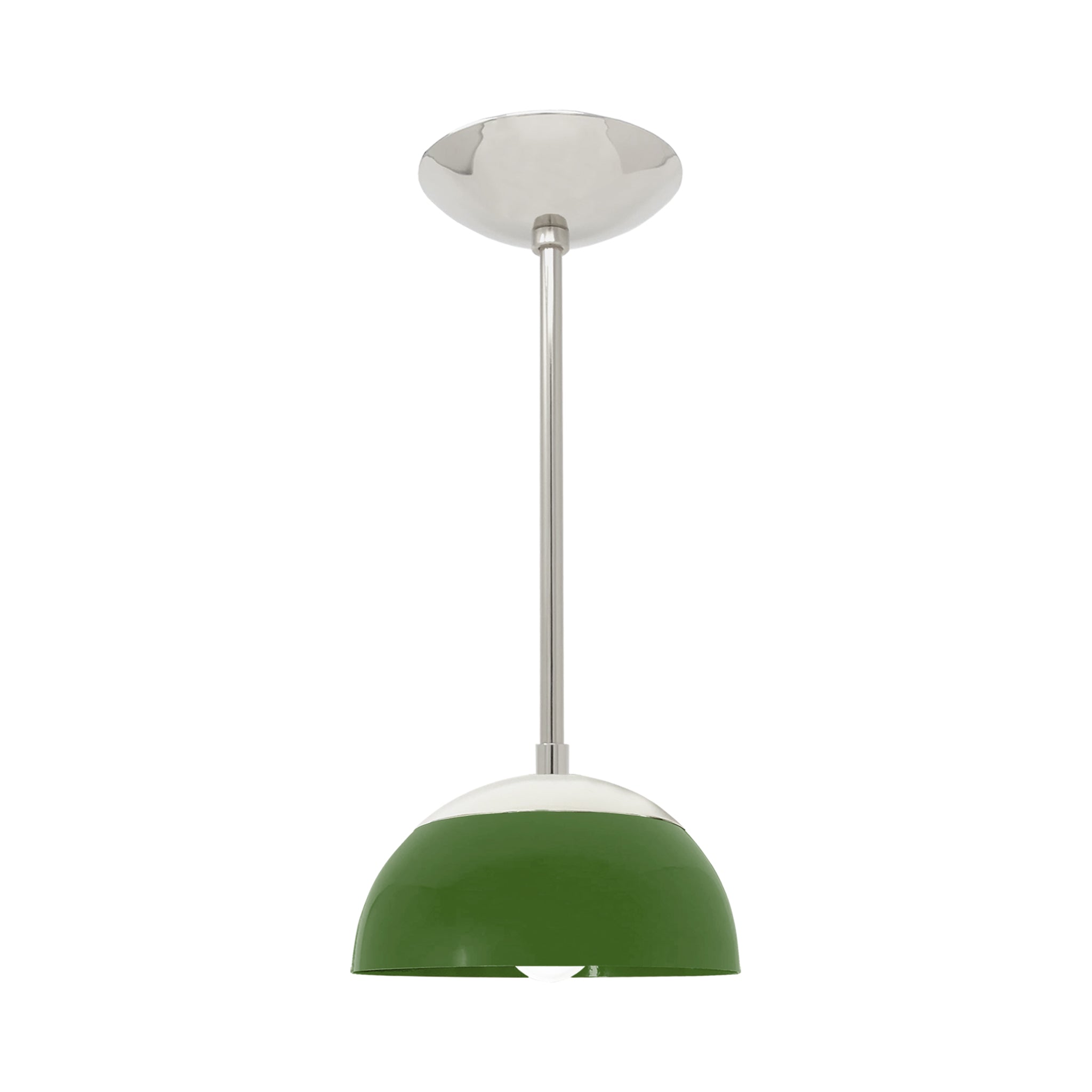 Nickel and python green color Cadbury pendant 8" Dutton Brown lighting