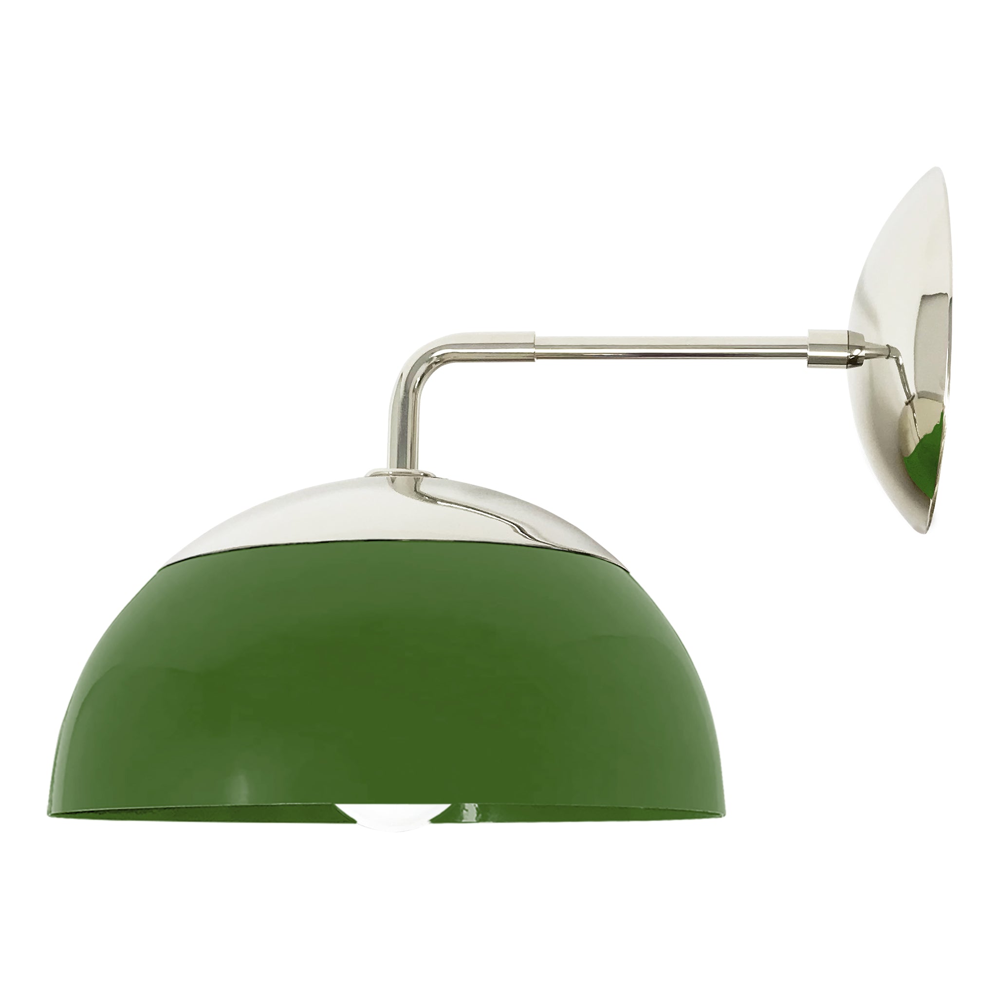 Nickel and lagoon color Cadbury sconce 8" Dutton Brown lighting
