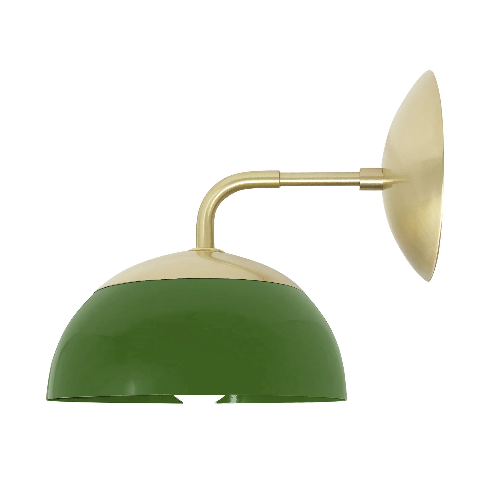 Brass and python green color Cadbury sconce 8" Dutton Brown lighting