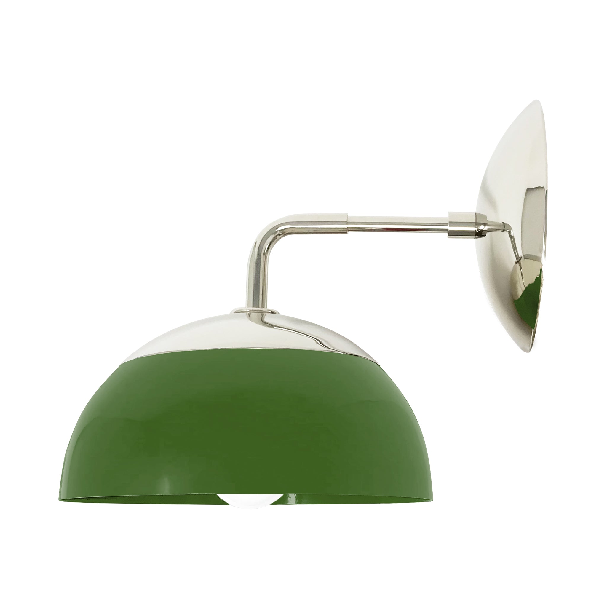 Nickel and lagoon color Cadbury sconce 8" Dutton Brown lighting