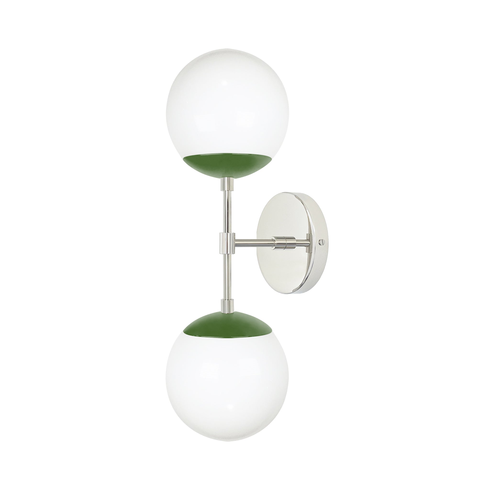 Nickel and lagoon color Cap Double sconce 6" Dutton Brown lighting