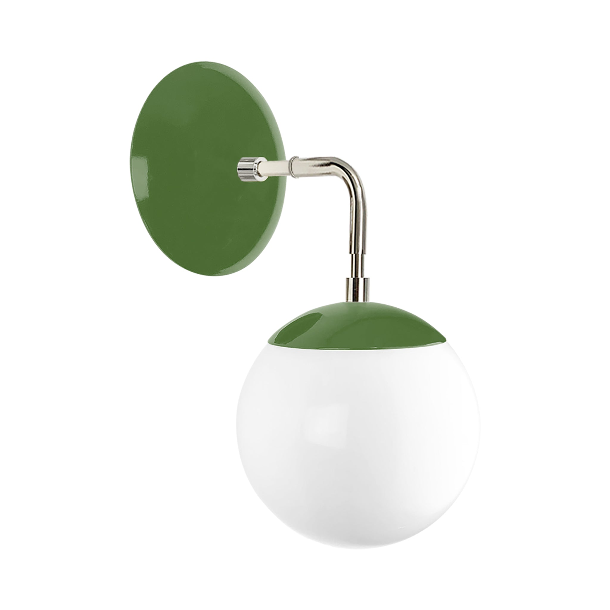 Nickel and lagoon color Cap sconce 6" Dutton Brown lighting