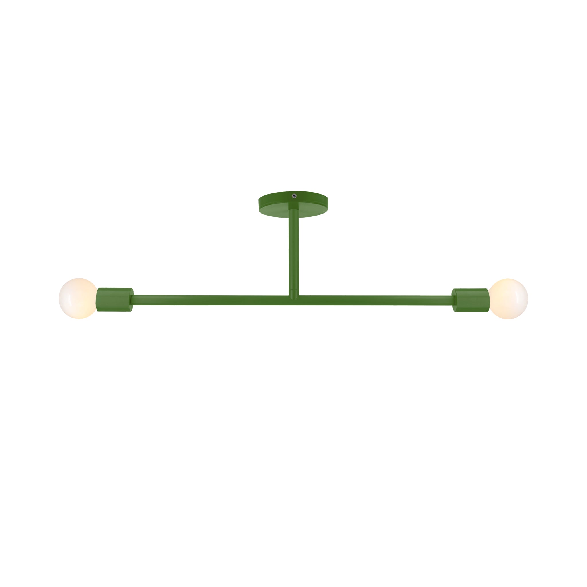 Python green color Pilot flush mount 29" Dutton Brown lighting