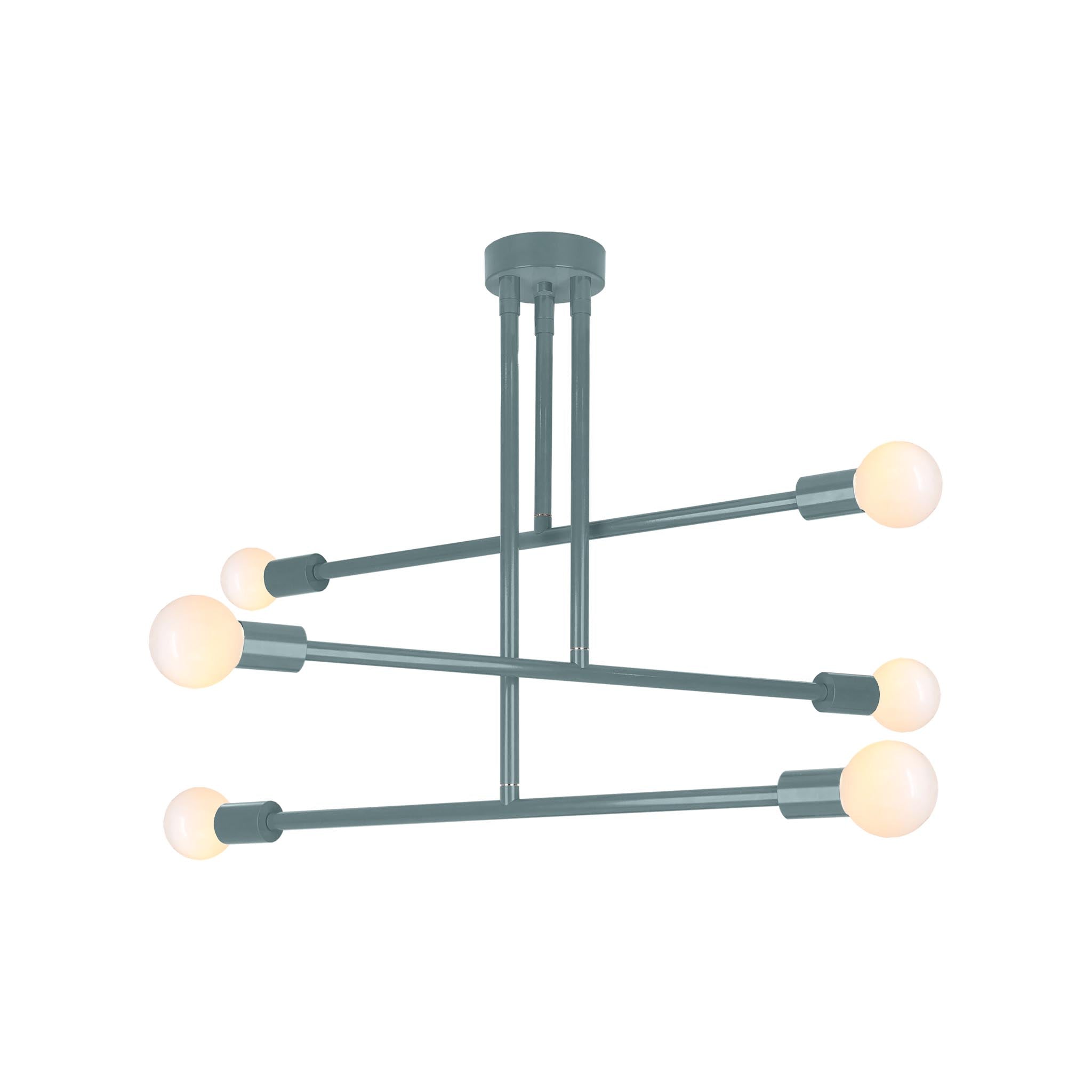Lagoon color Commander chandelier 29" Dutton Brown lighting