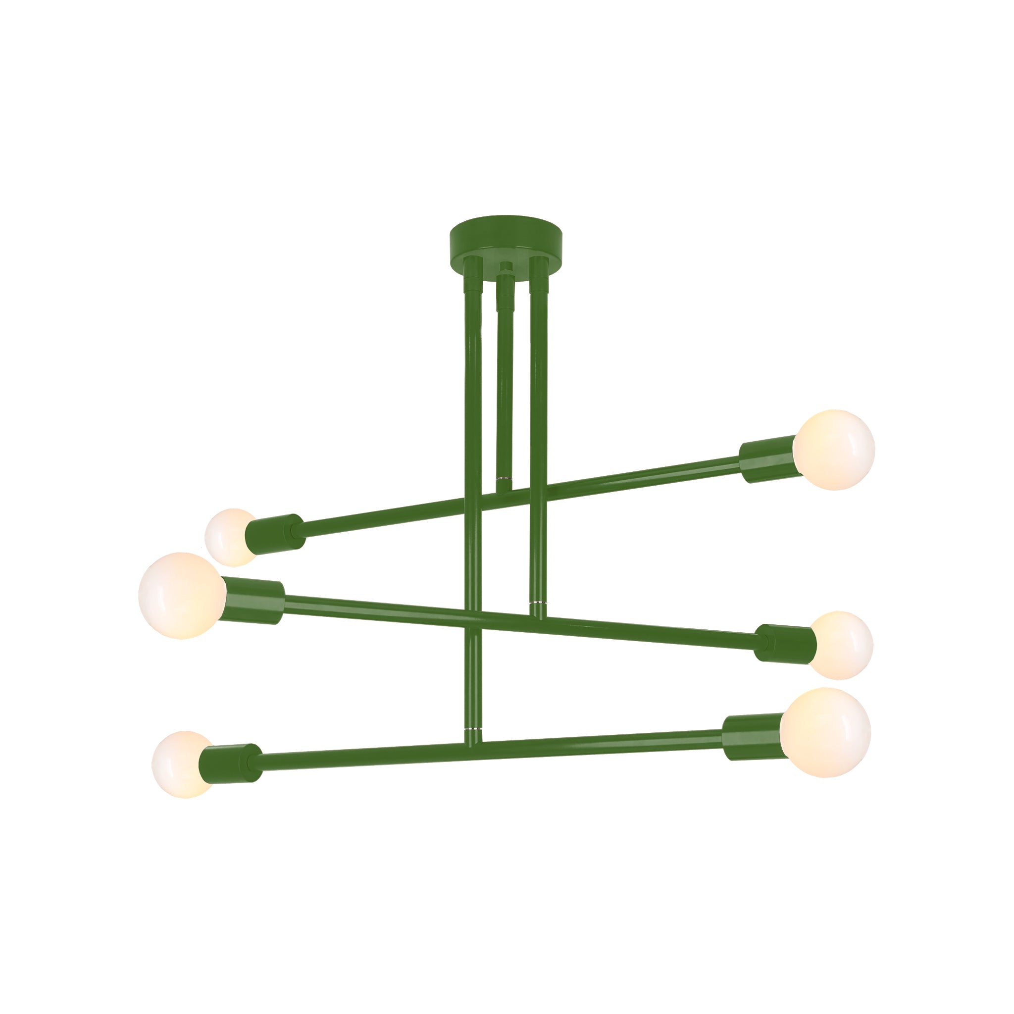 Python green color Commander chandelier 29" Dutton Brown lighting