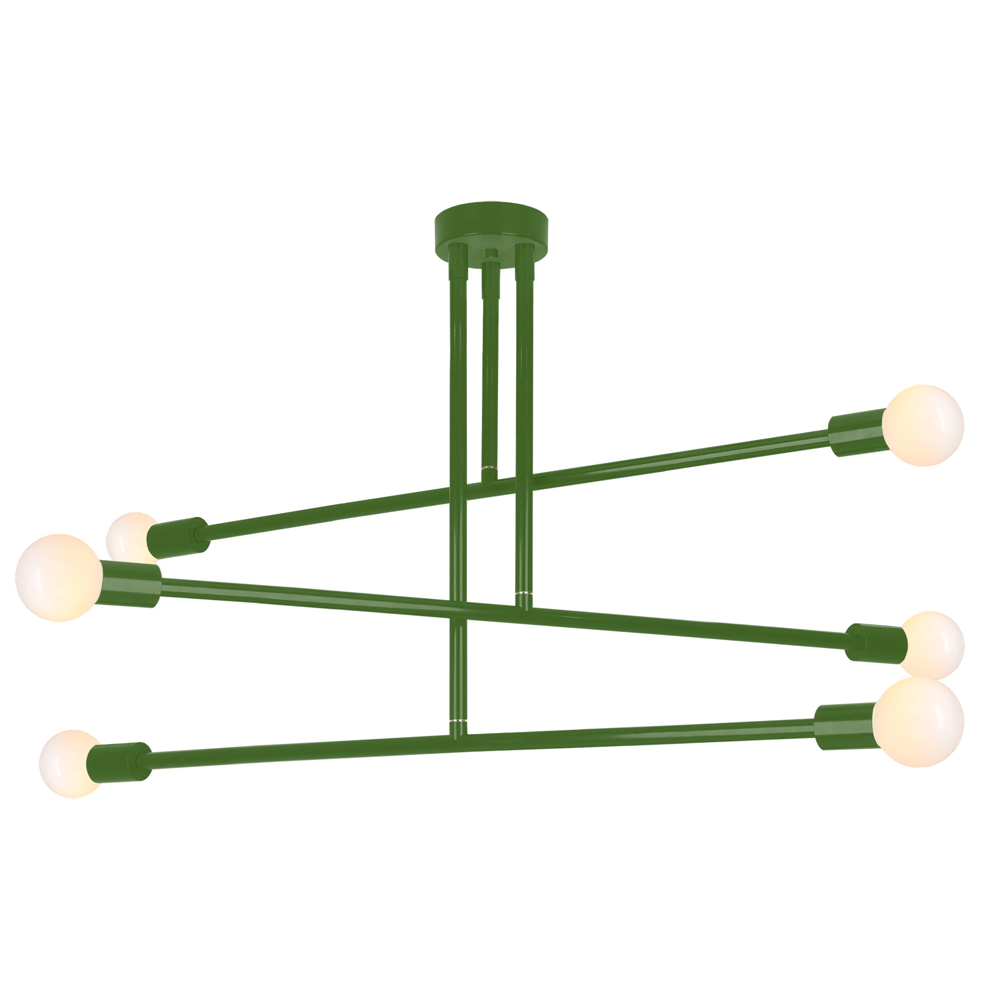 Python green color Commander chandelier 47" Dutton Brown lighting