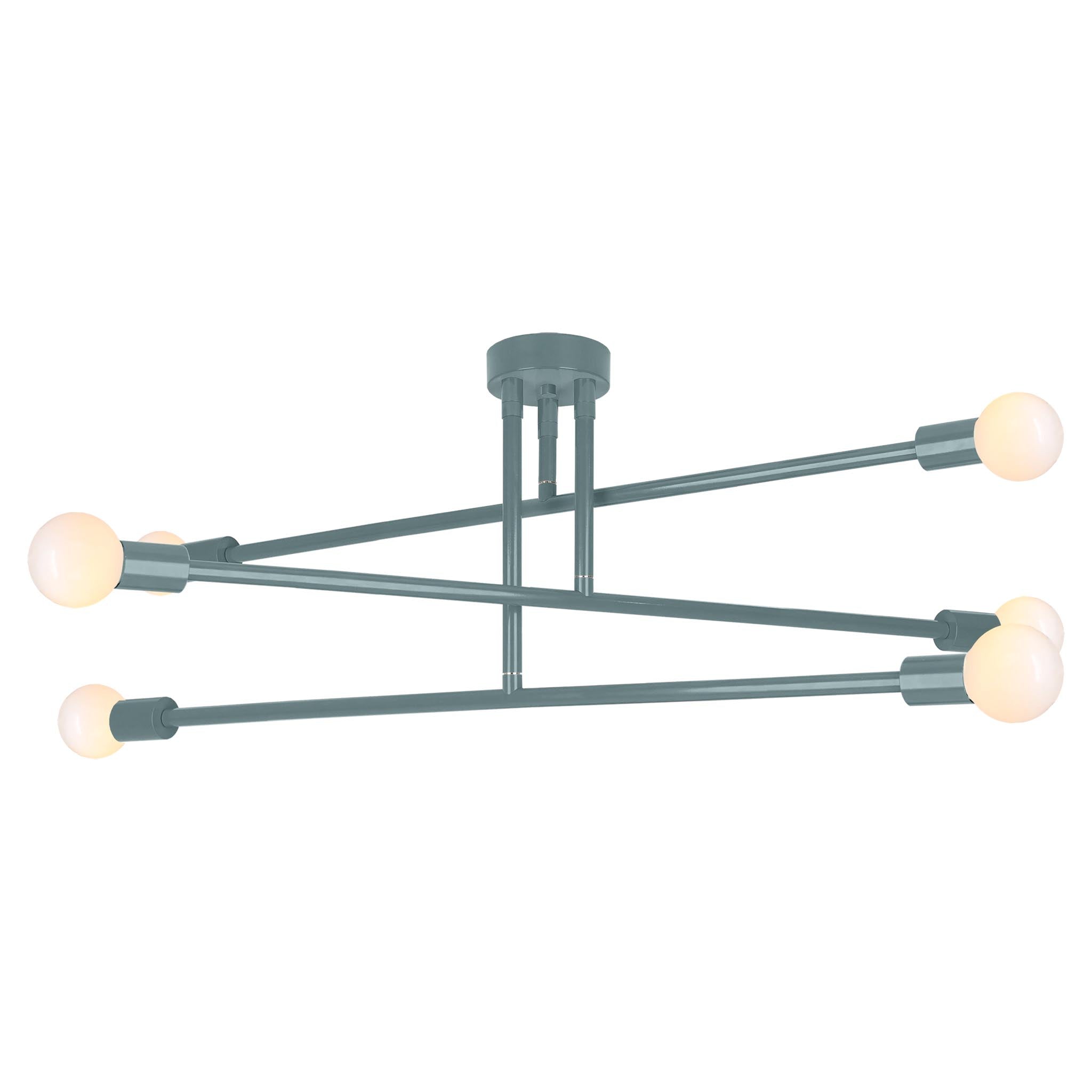 Lagoon color Commander flush mount 47" Dutton Brown lighting